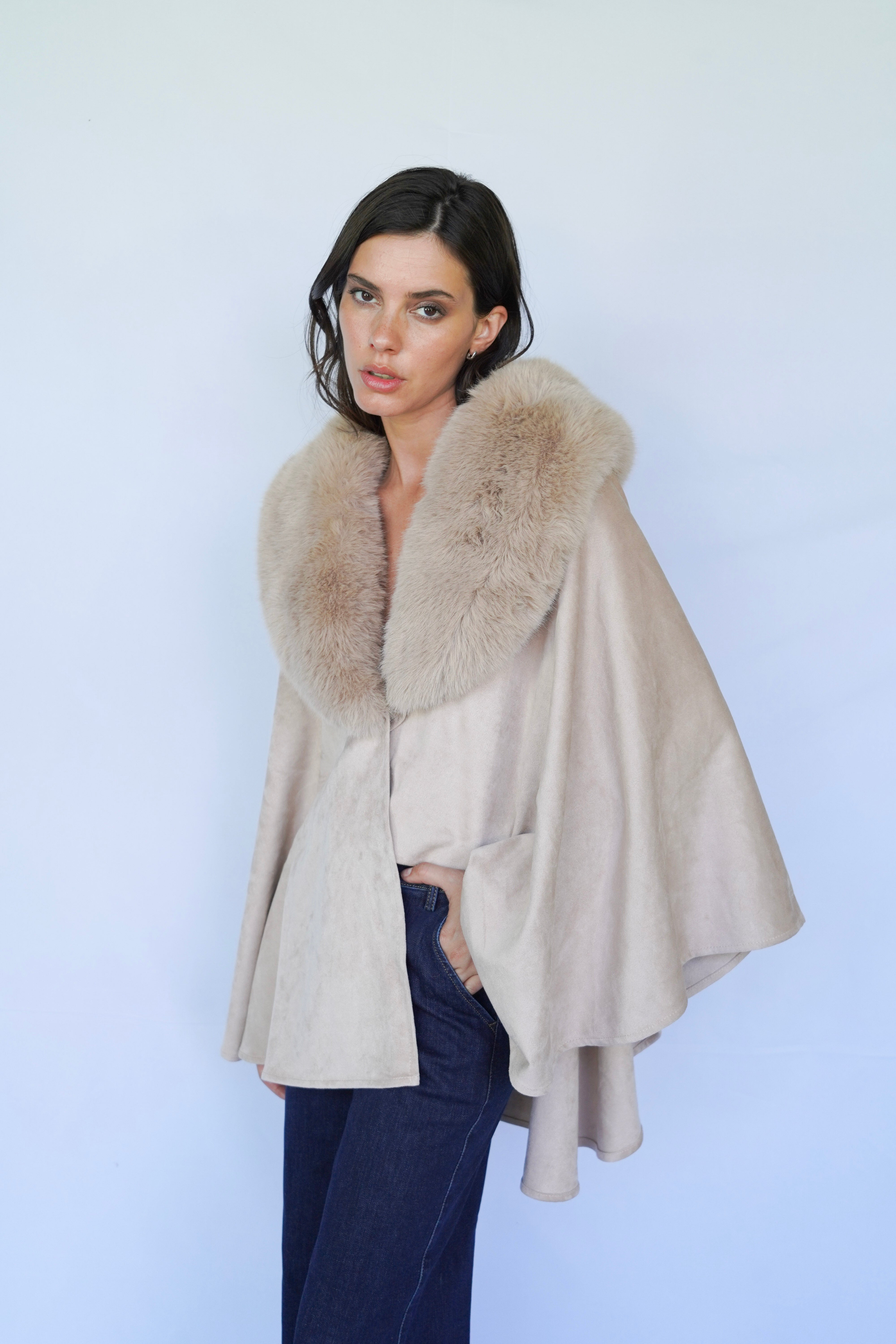 Poncho Ilaria Beige