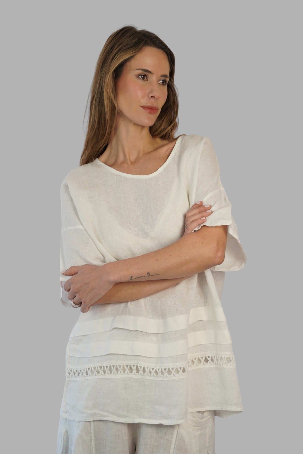 Blusa Giulia Blanco Leidiró
