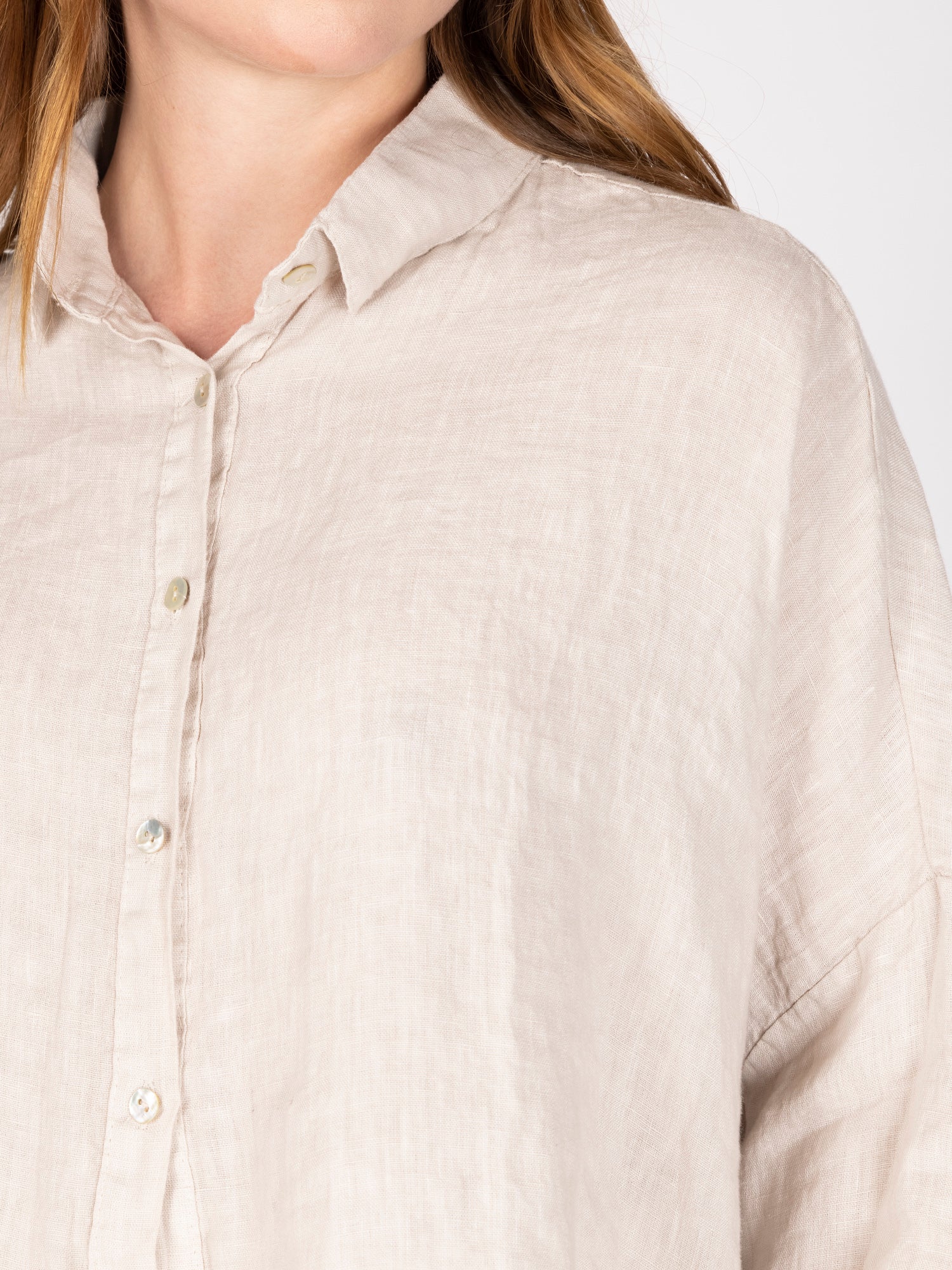 Blusa Lino Beige Leidiro