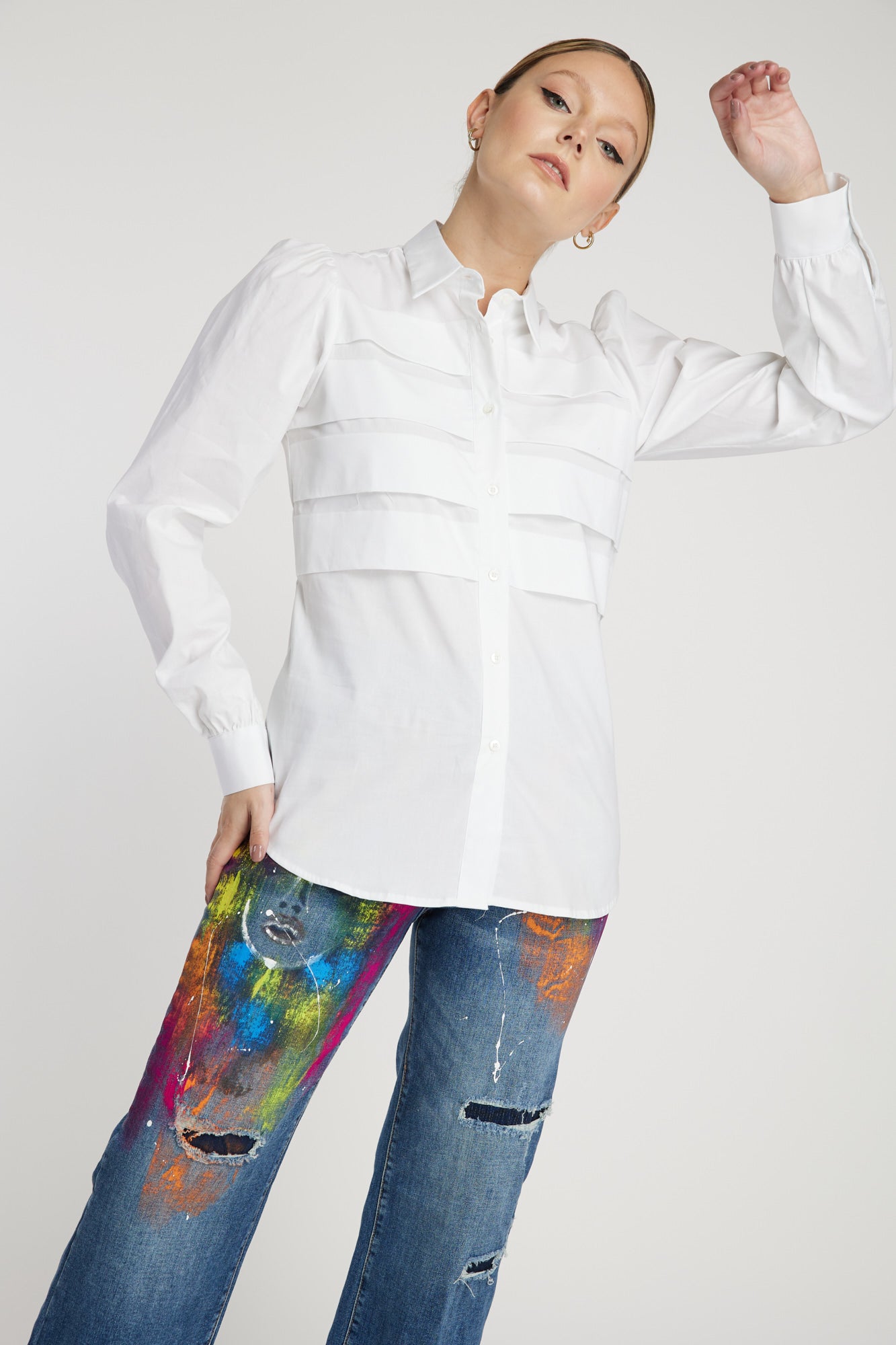 Blusa blanca Leidiró