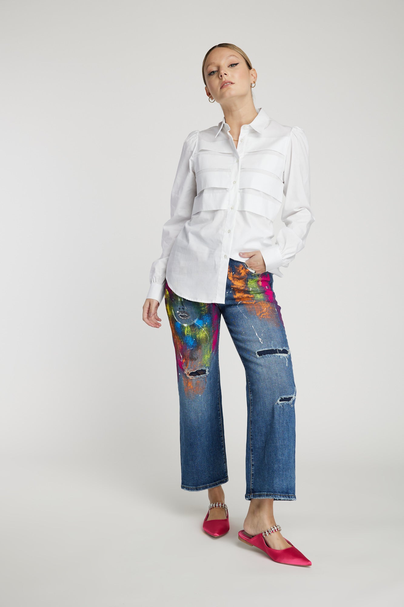Blusa blanca Leidiró