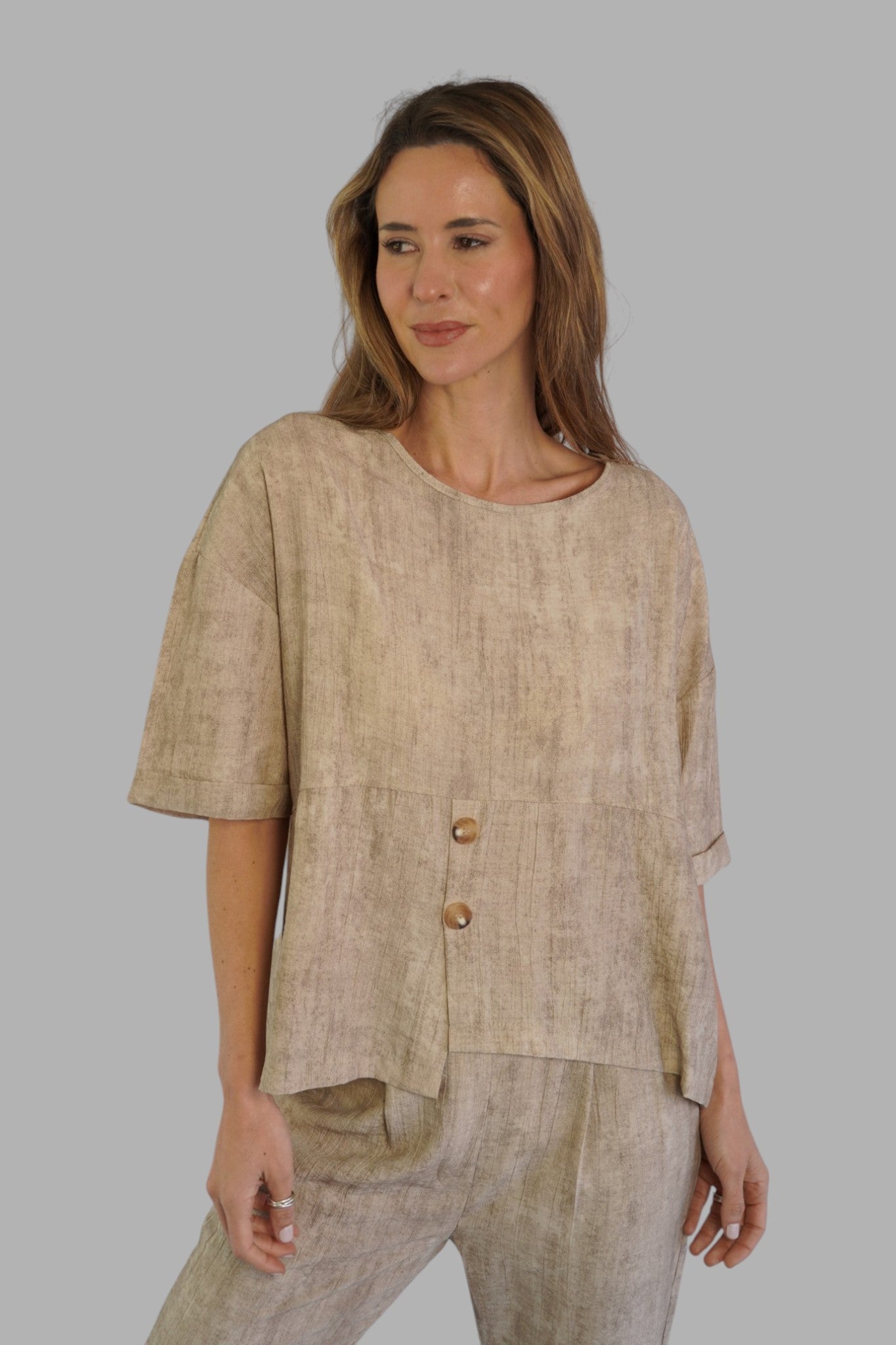 Blusa Vittoria Beige Leidiró