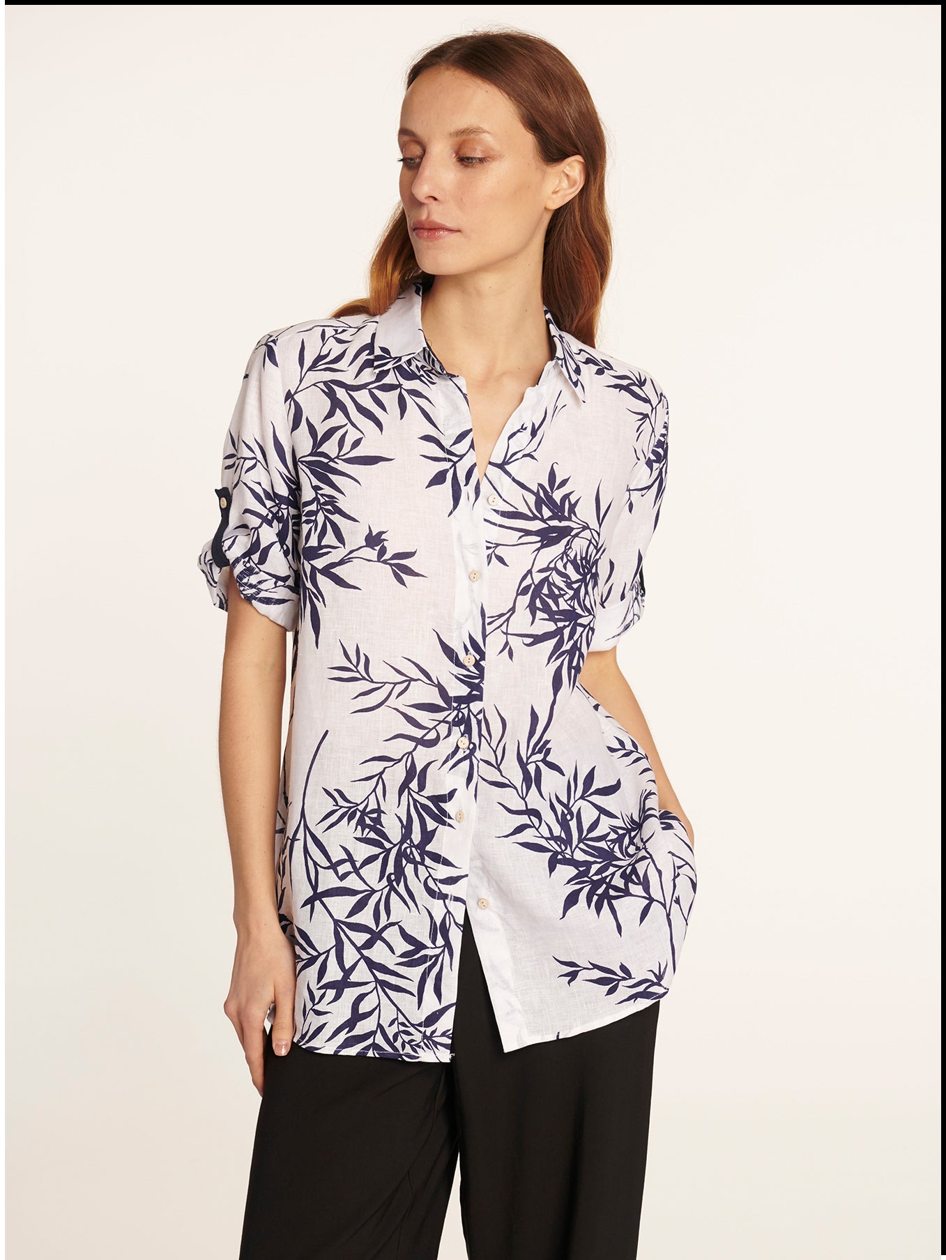 Blusa Bianca Azul Leidiró