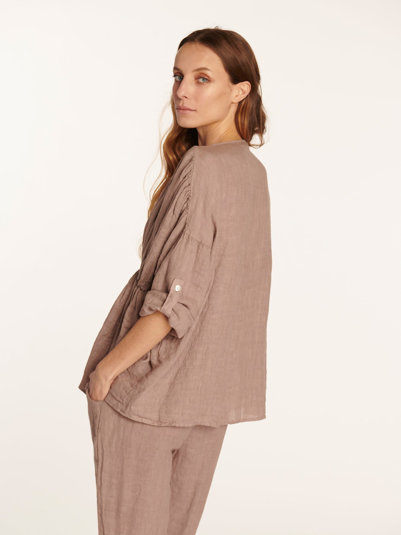 Blusa Agata Taupe Leidiró
