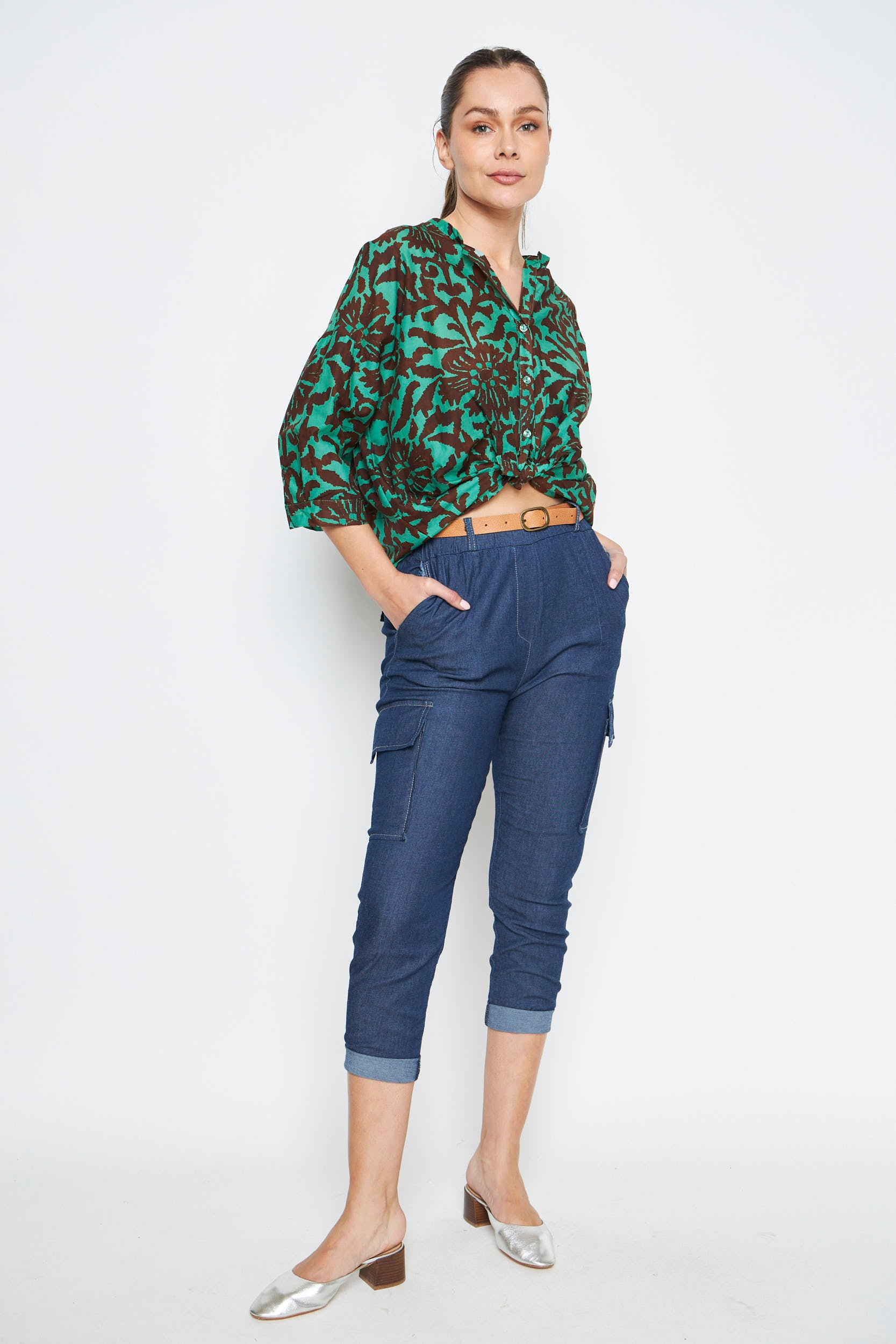 BLUSA LILA VERDE