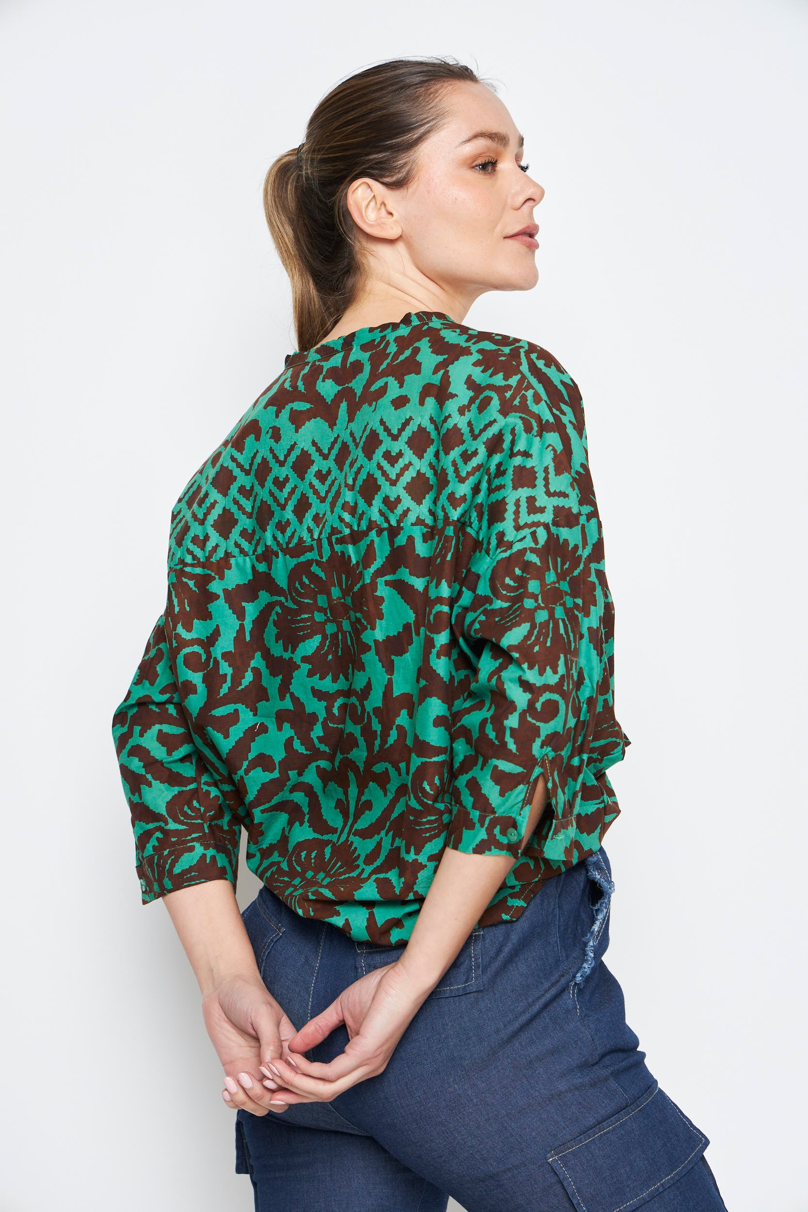 BLUSA LILA VERDE