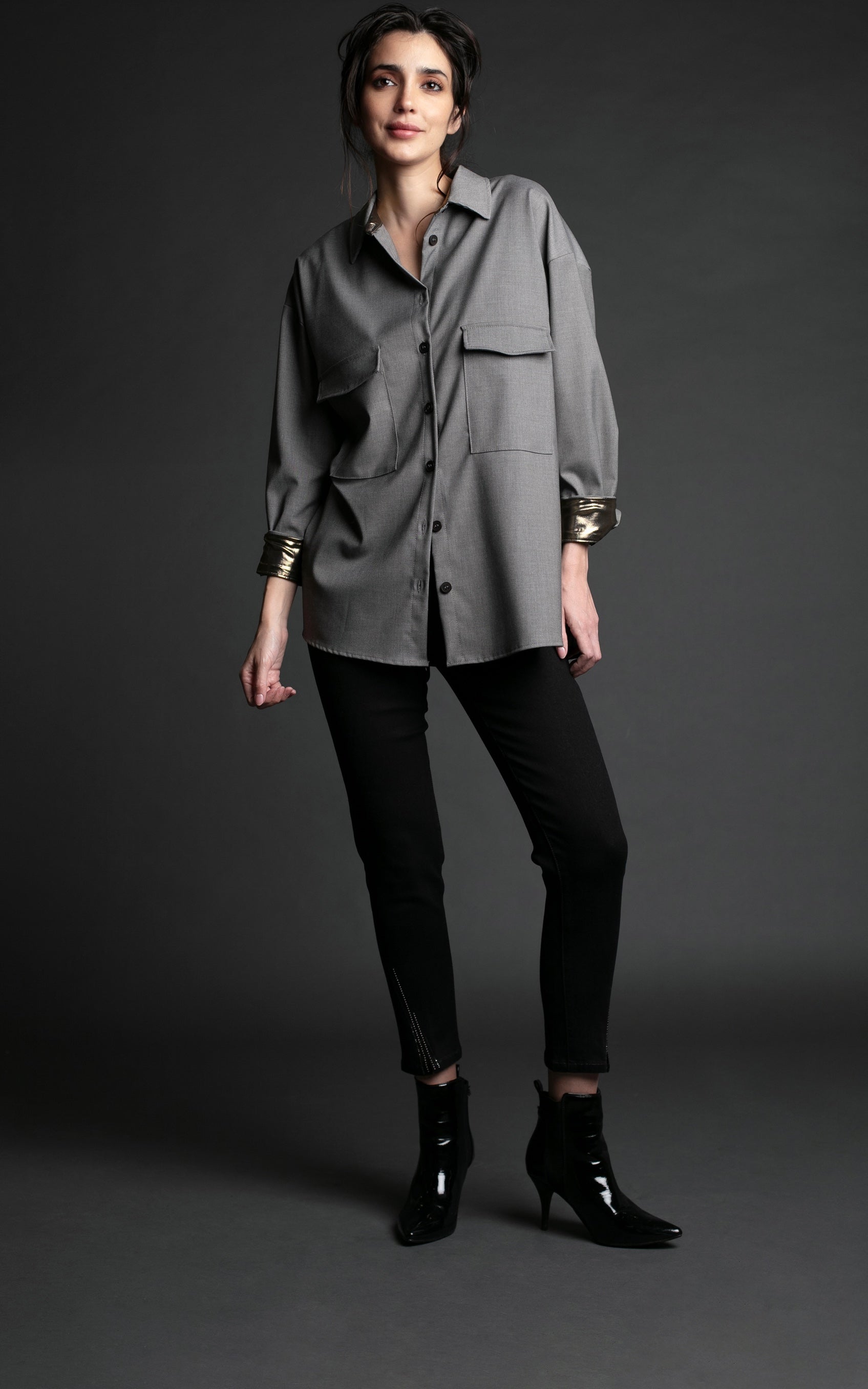 BLUSA ALESSANDRA GRIS