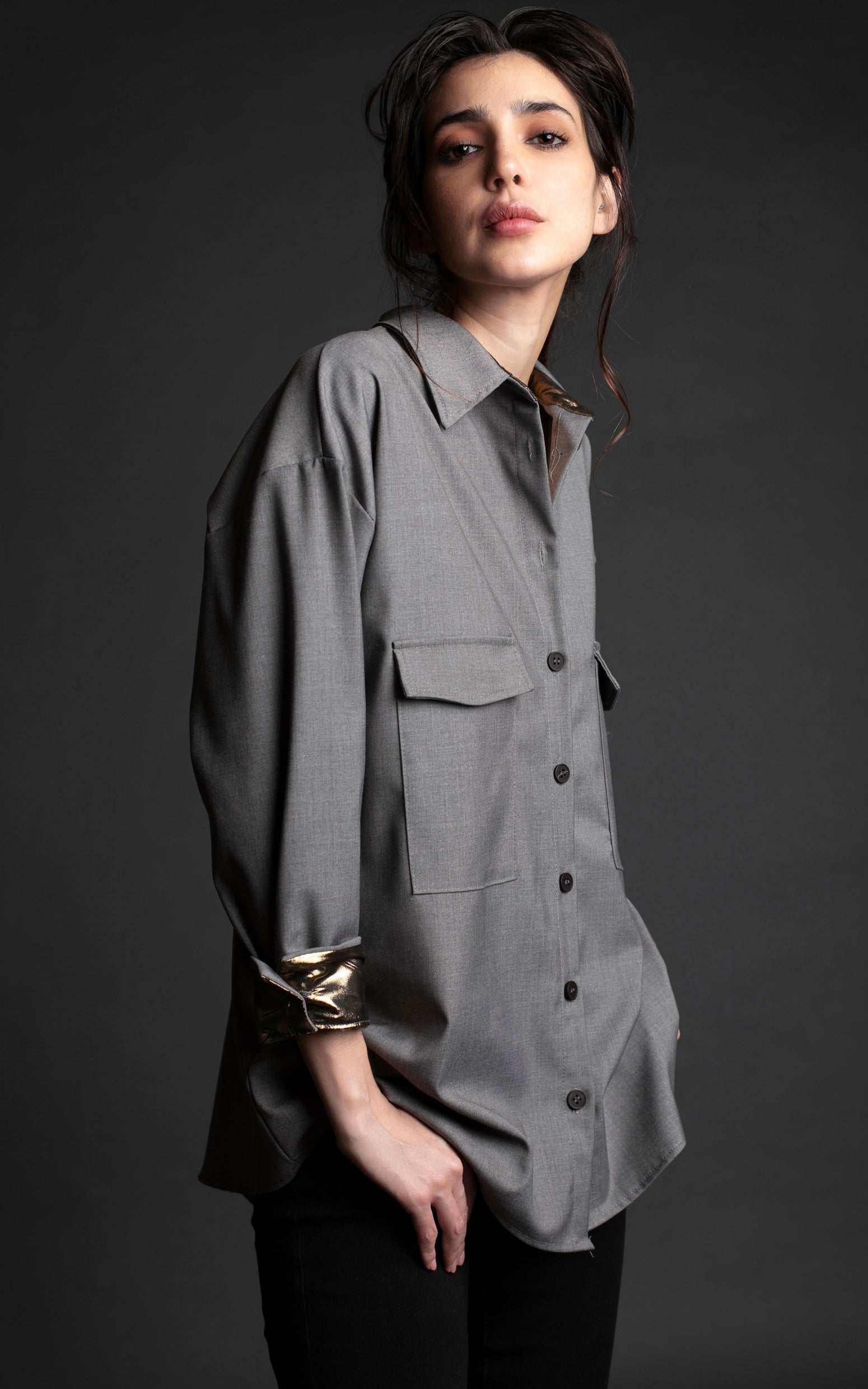 BLUSA ALESSANDRA GRIS