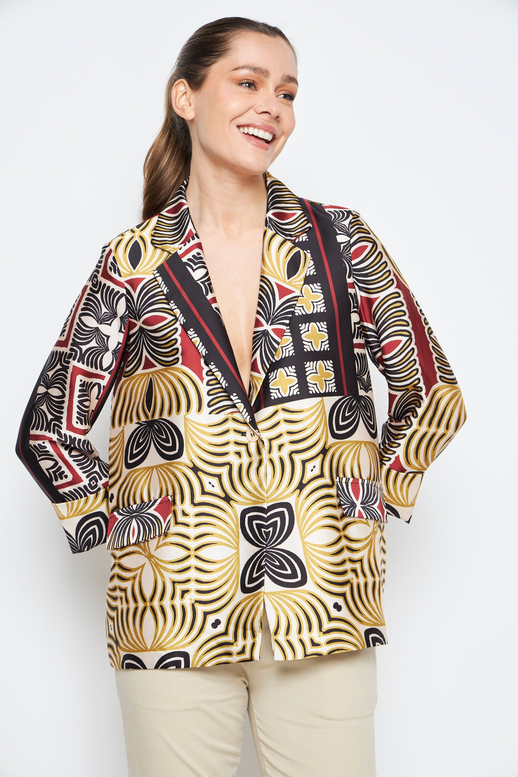 CHAQUETA DONA COGNAC