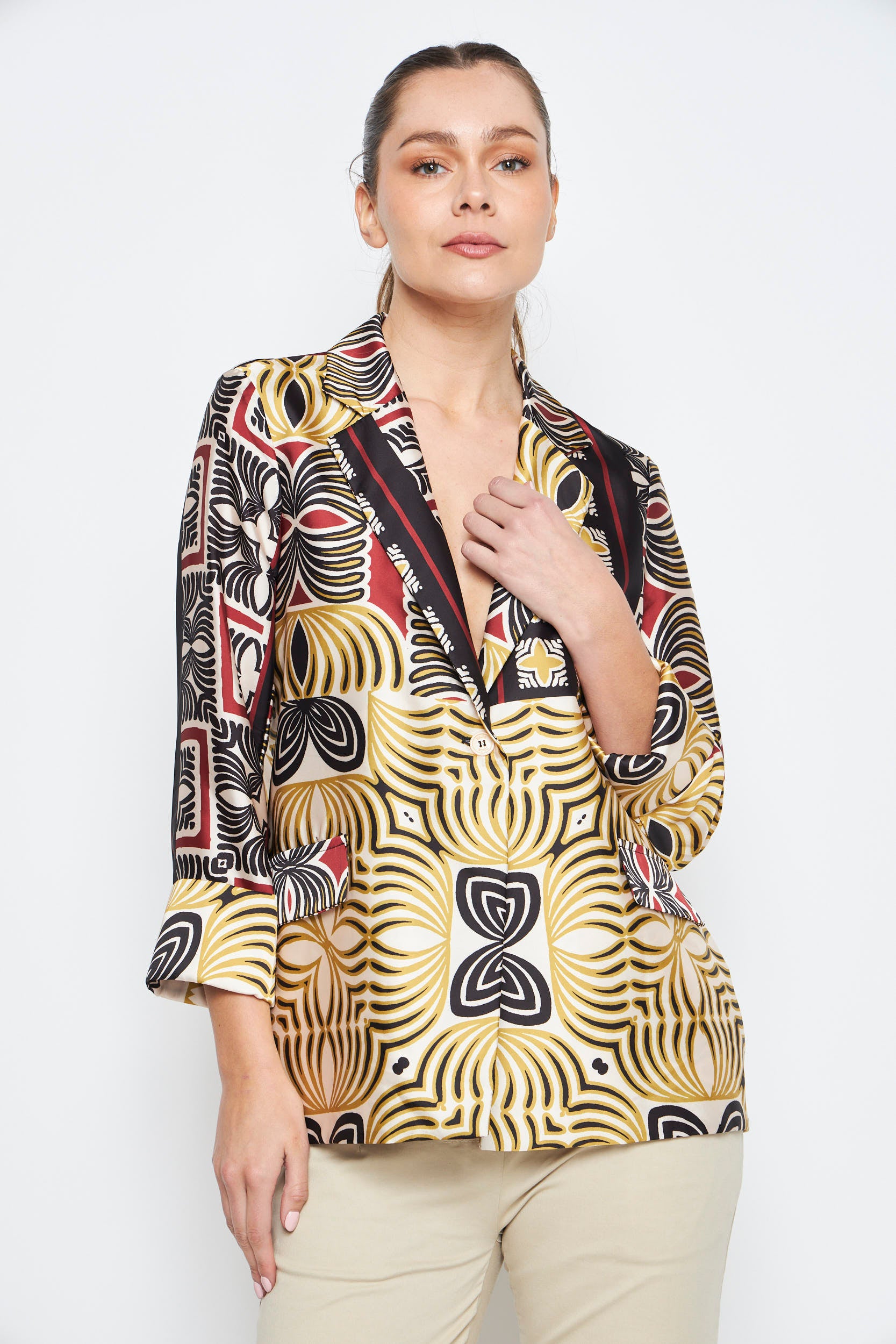 CHAQUETA DONA COGNAC