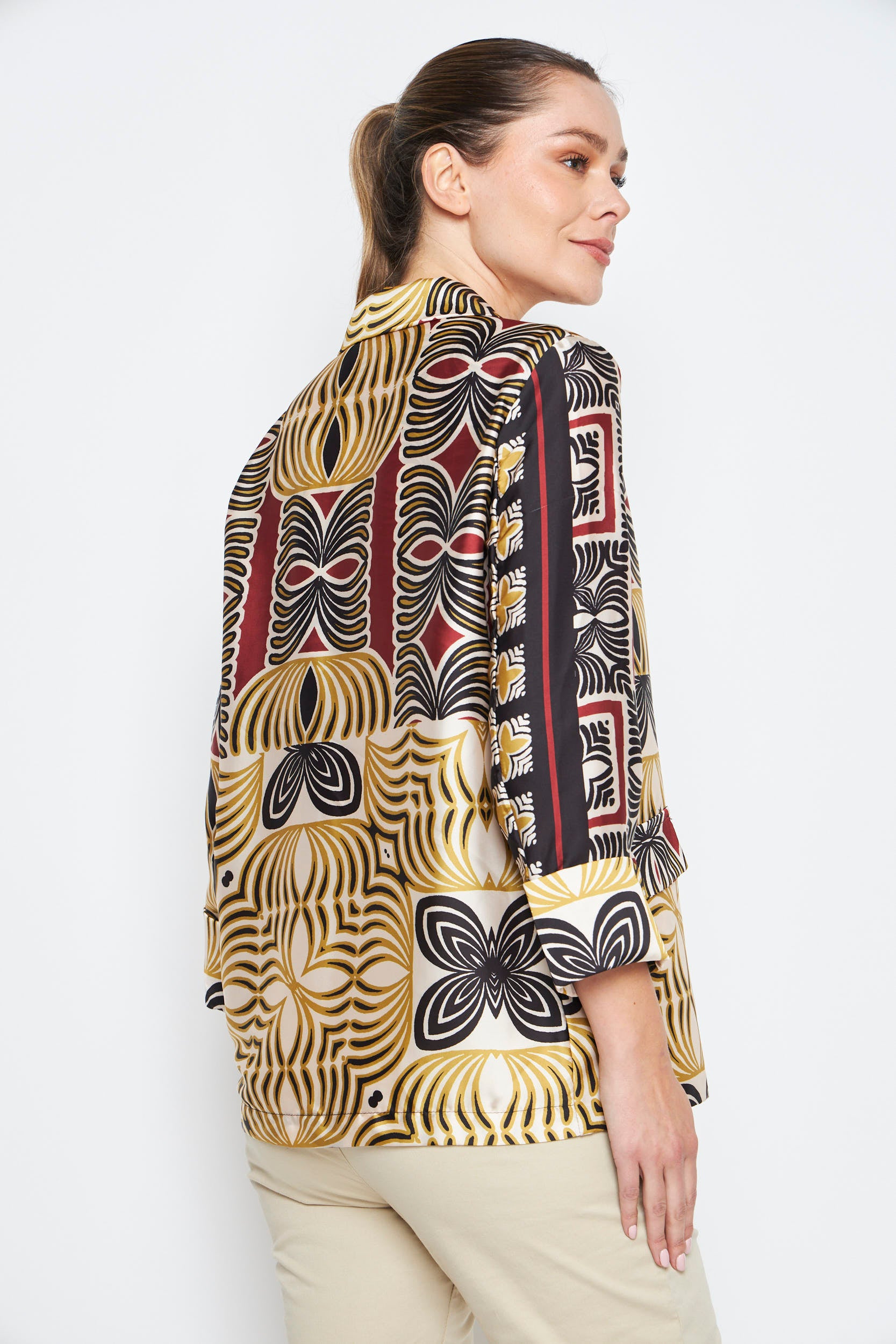 CHAQUETA DONA COGNAC
