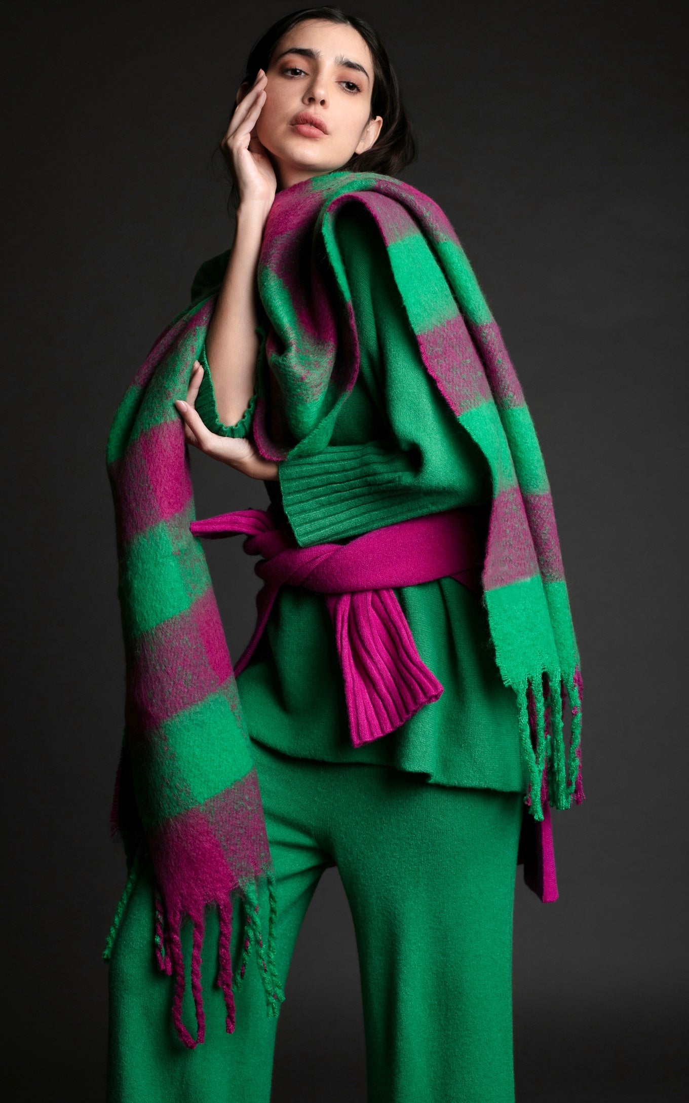 ECHARPE NICOLETTA FUCSIA