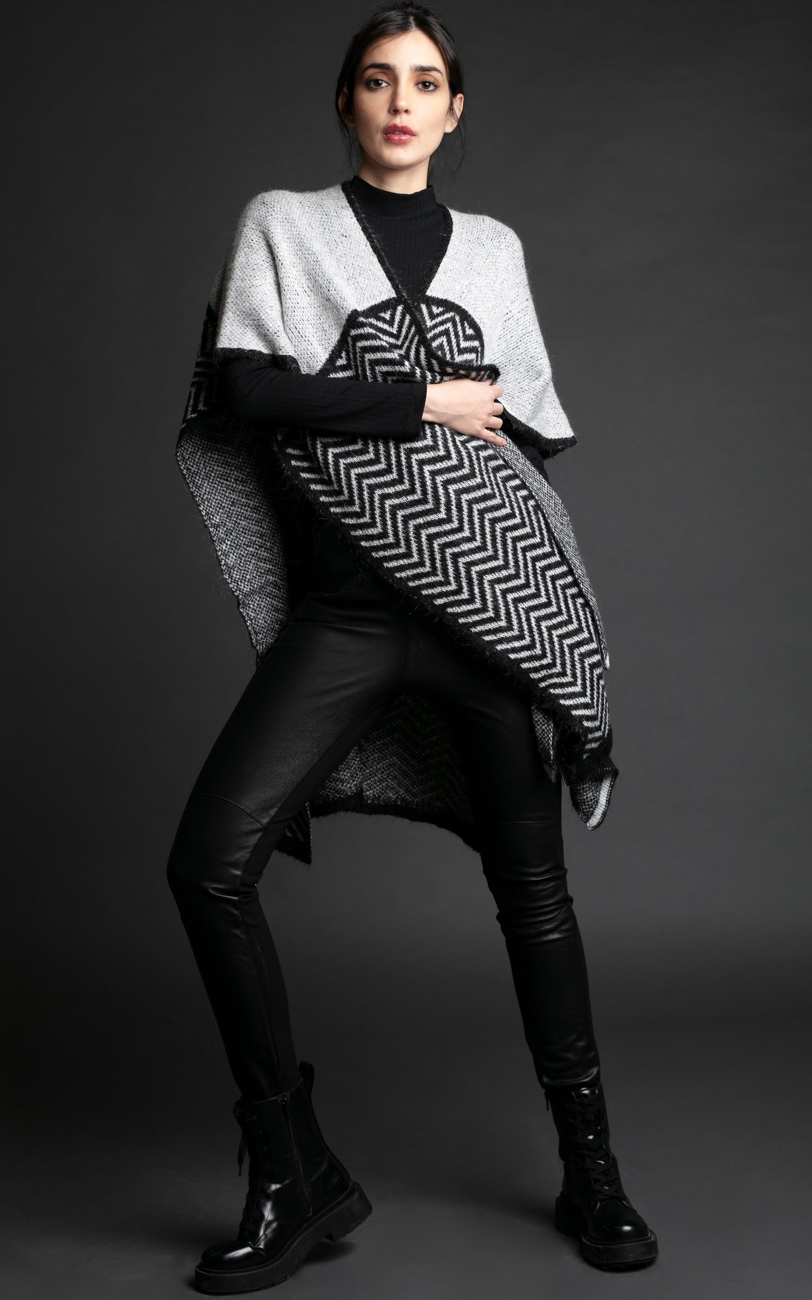 PONCHO FEDERICA BCO/NEG