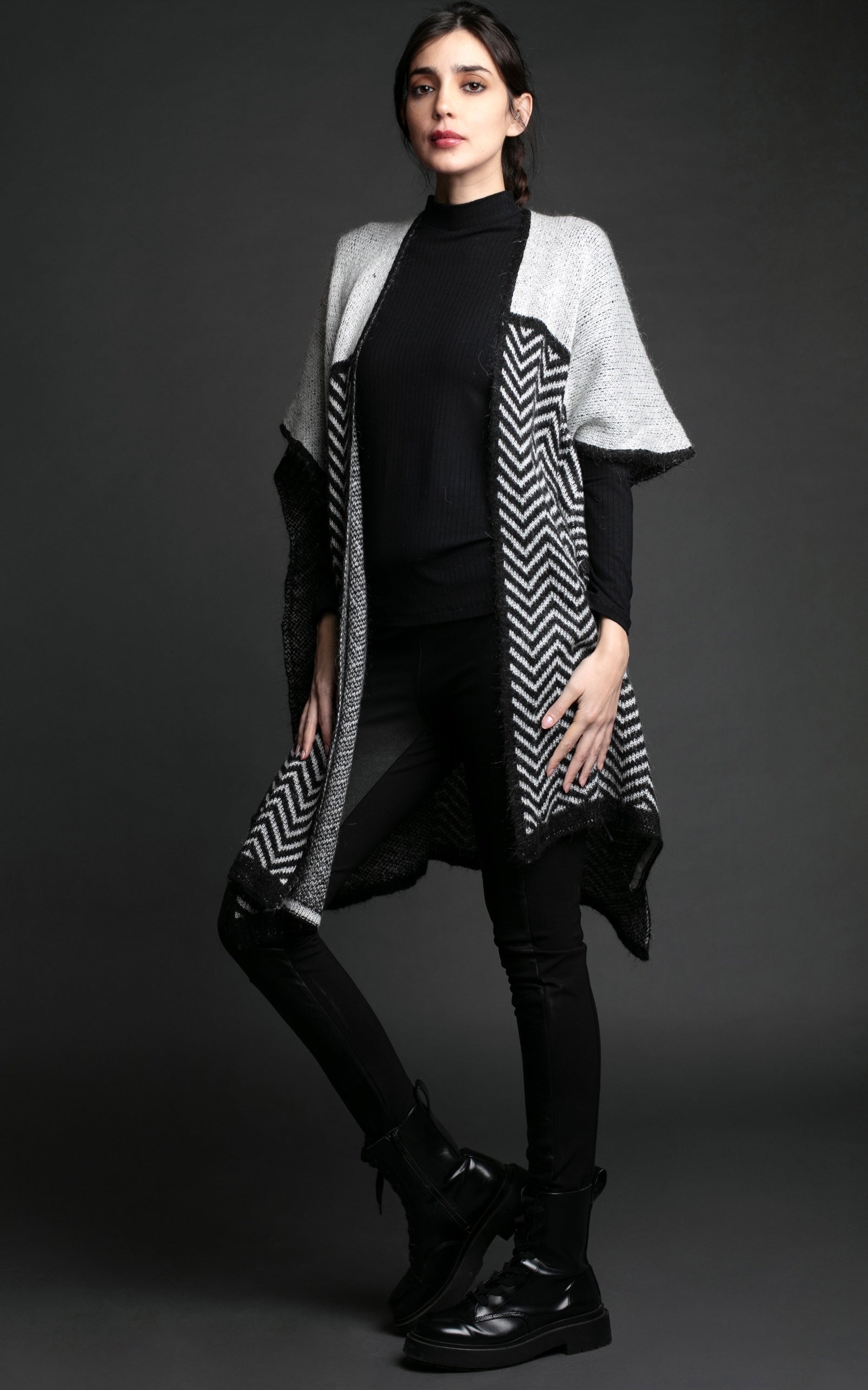 PONCHO FEDERICA BCO/NEG