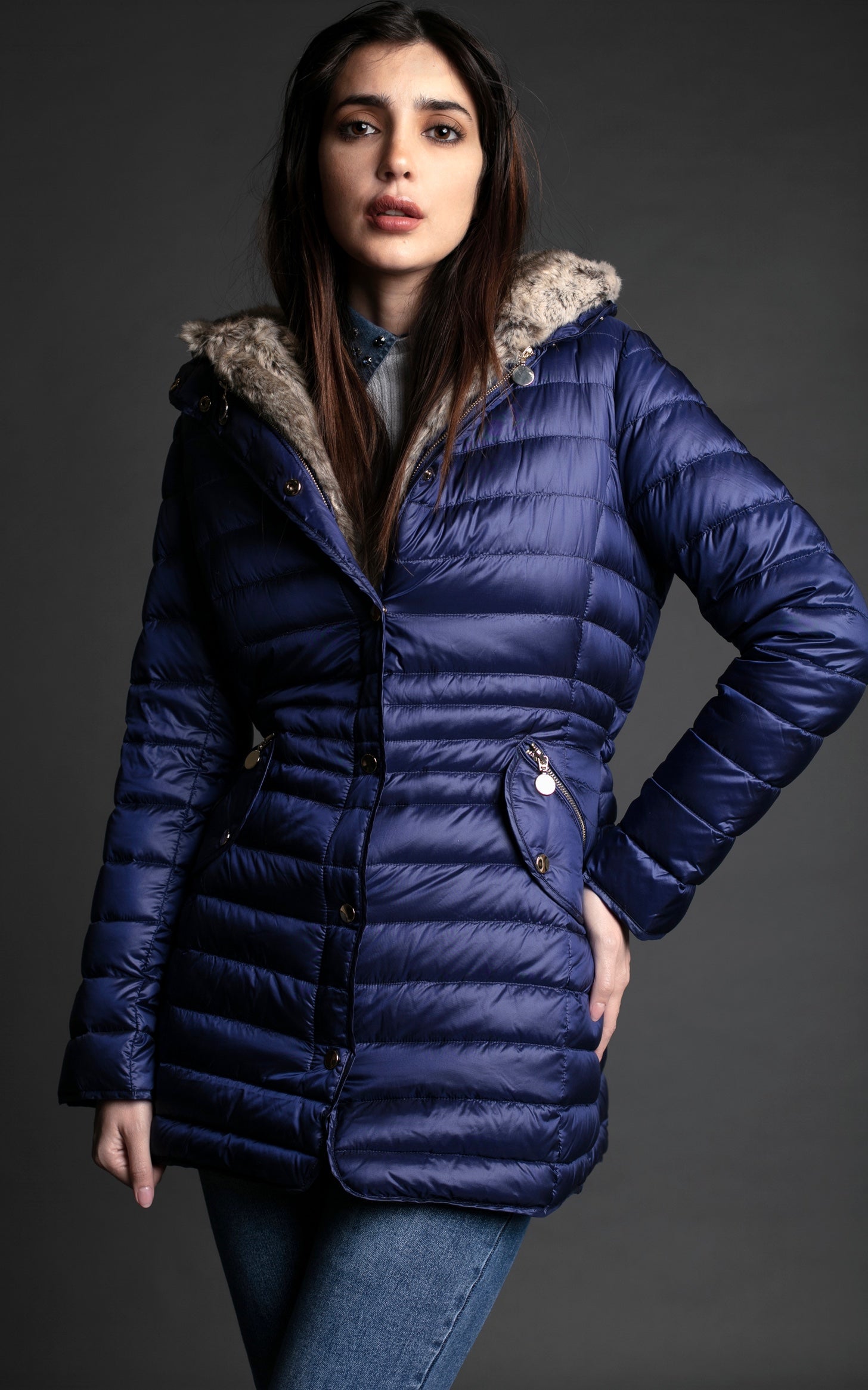 PARKA AGNESE BLU