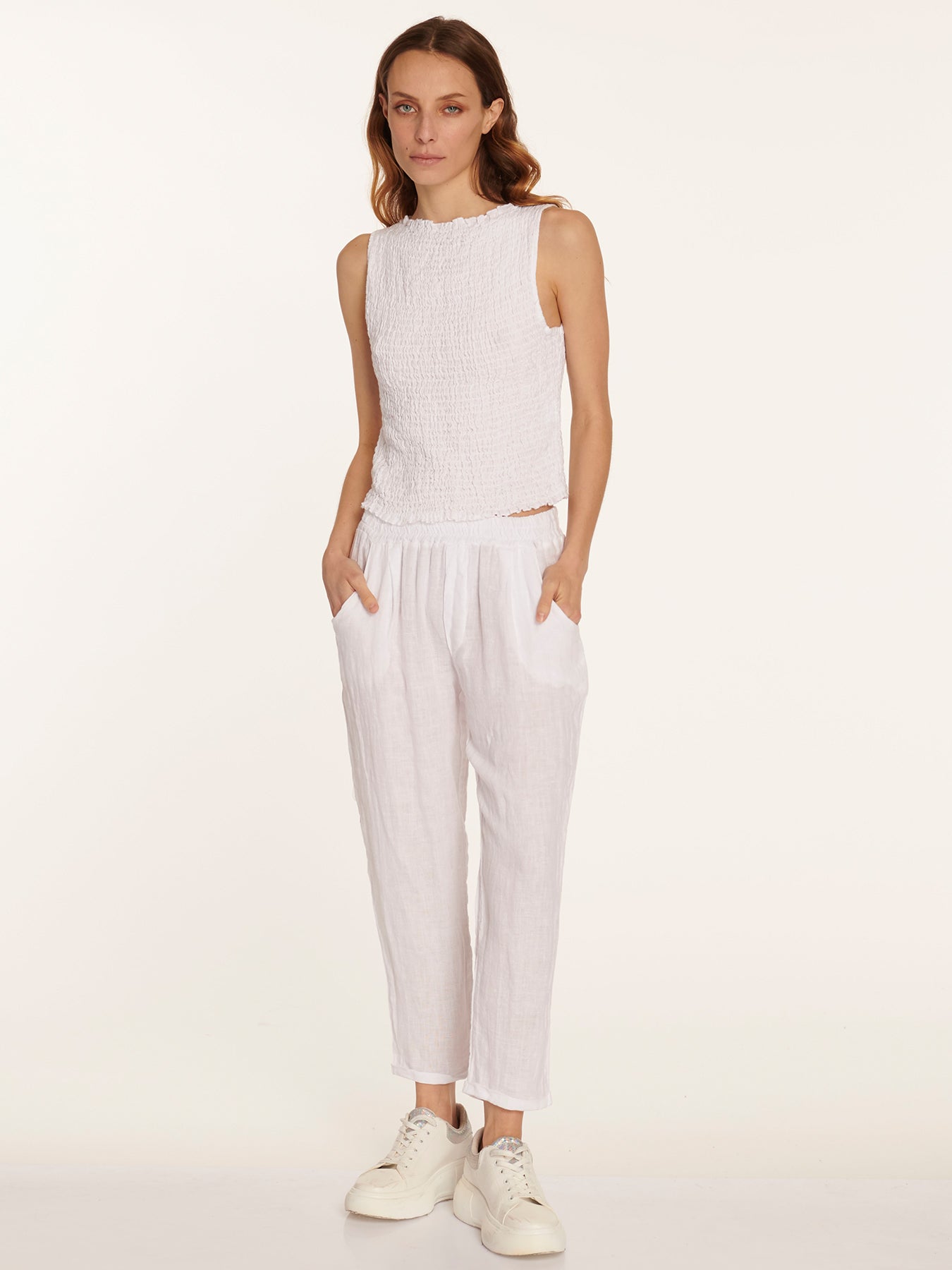 Pantalón Antonella Blanco Leidiró