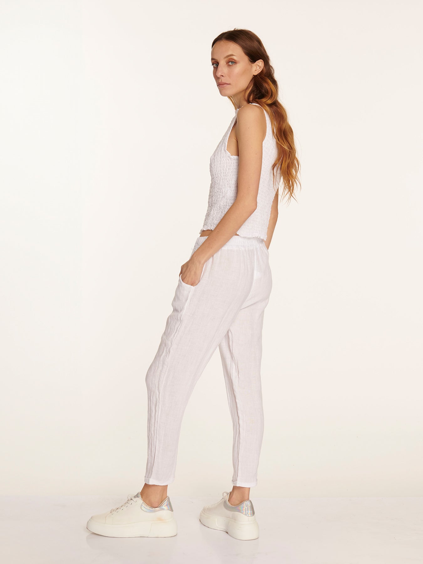 Pantalón Antonella Blanco Leidiró