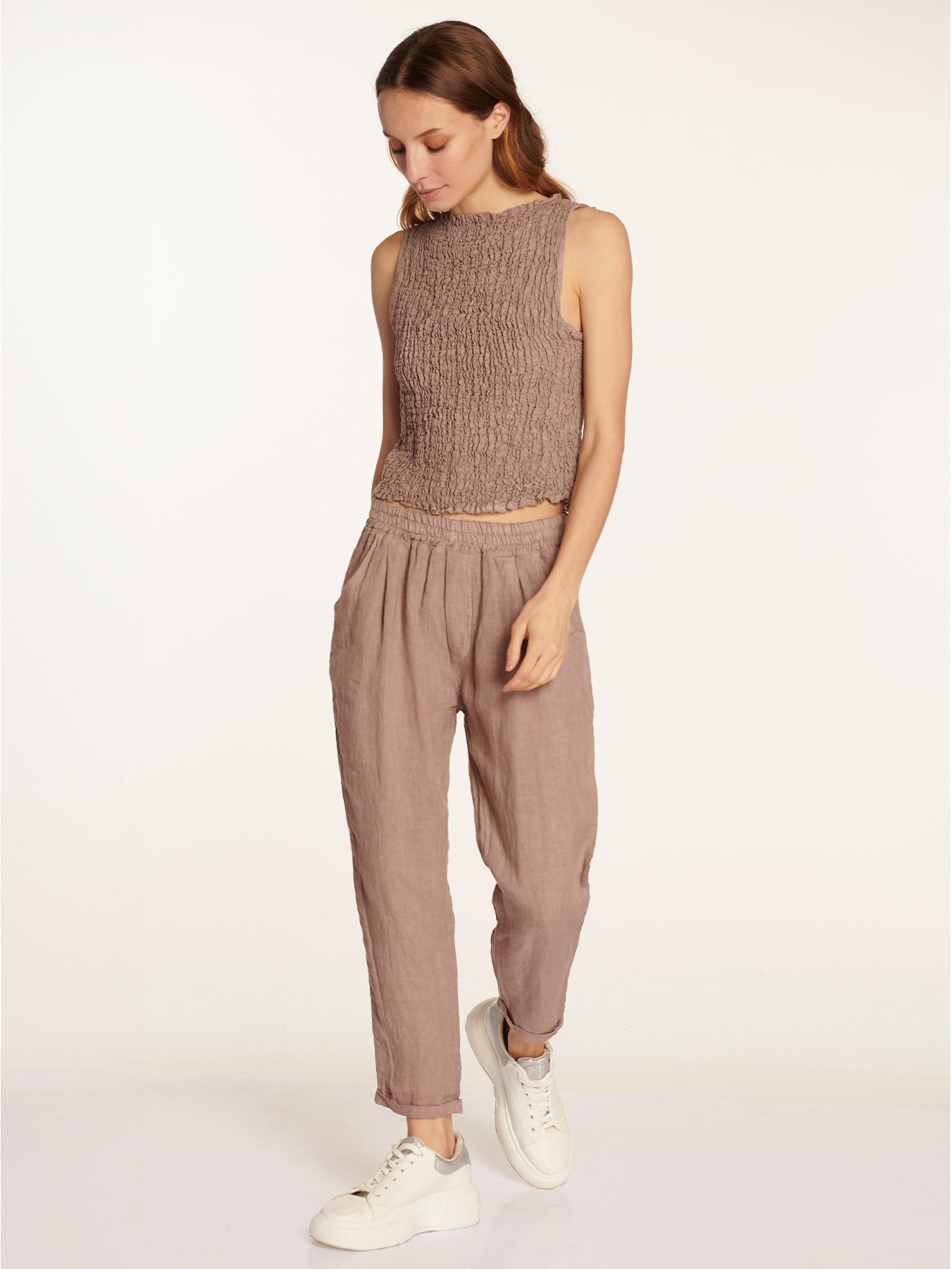 Pantalón Antonella Taupe Leidiró