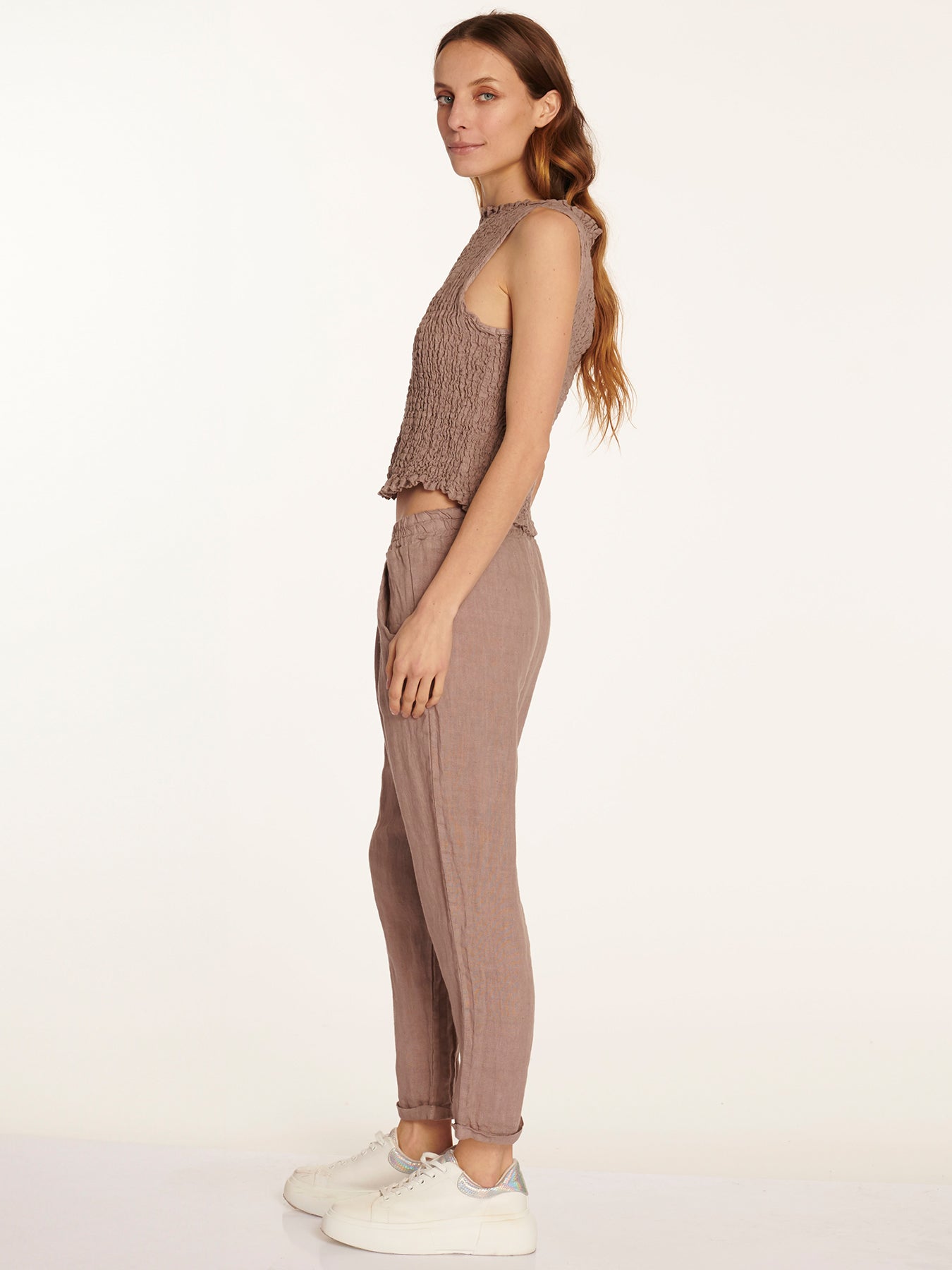 Pantalón Antonella Taupe Leidiró