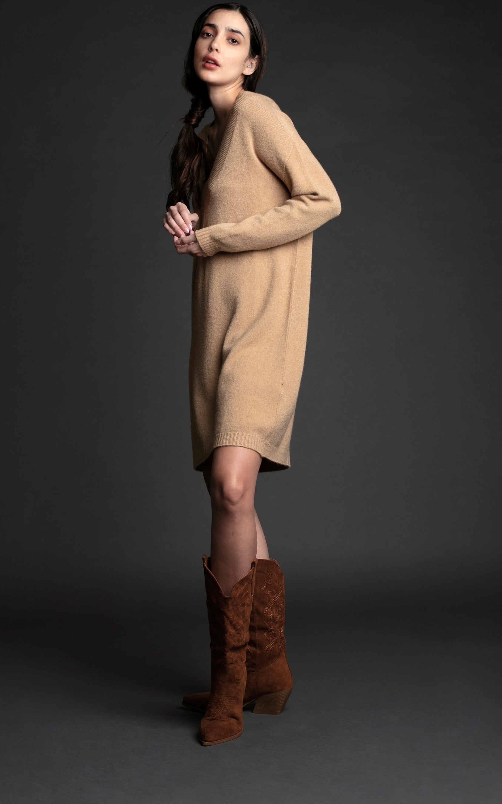 VESTIDO LUCREZIA ALMENDRA