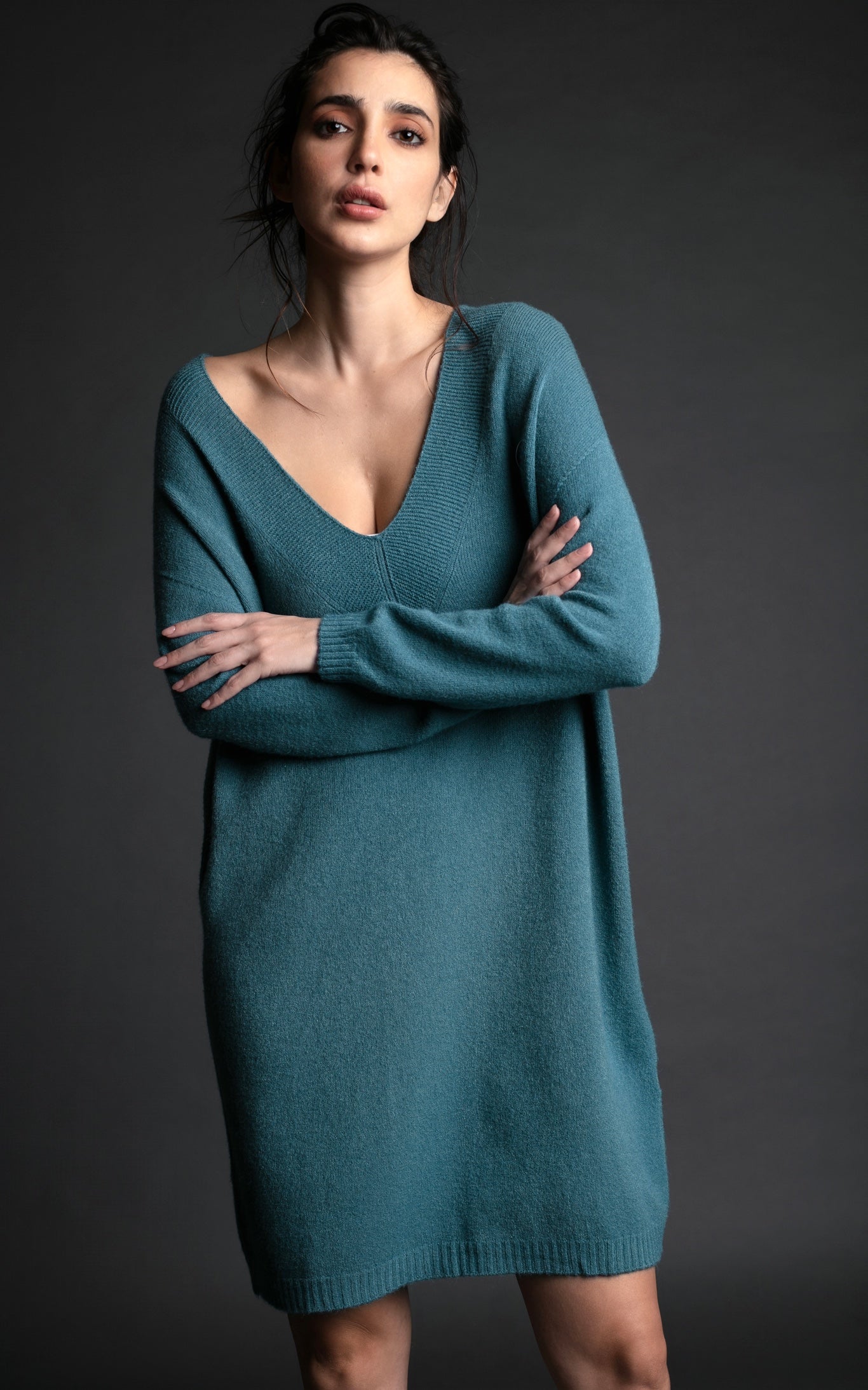 VESTIDO LUCREZIA PETROLEO