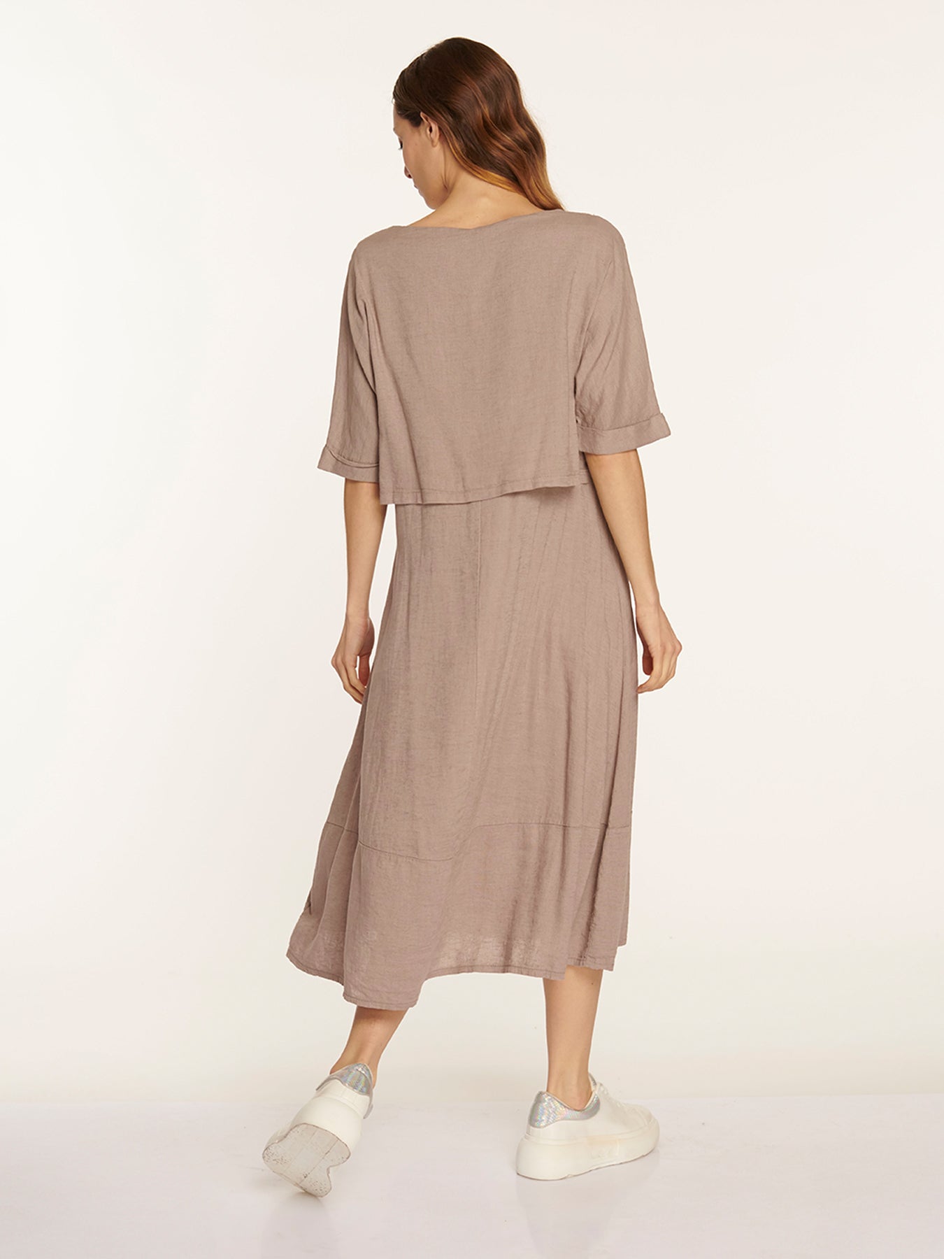 Vestido Lucrezia Taupe Leidiró