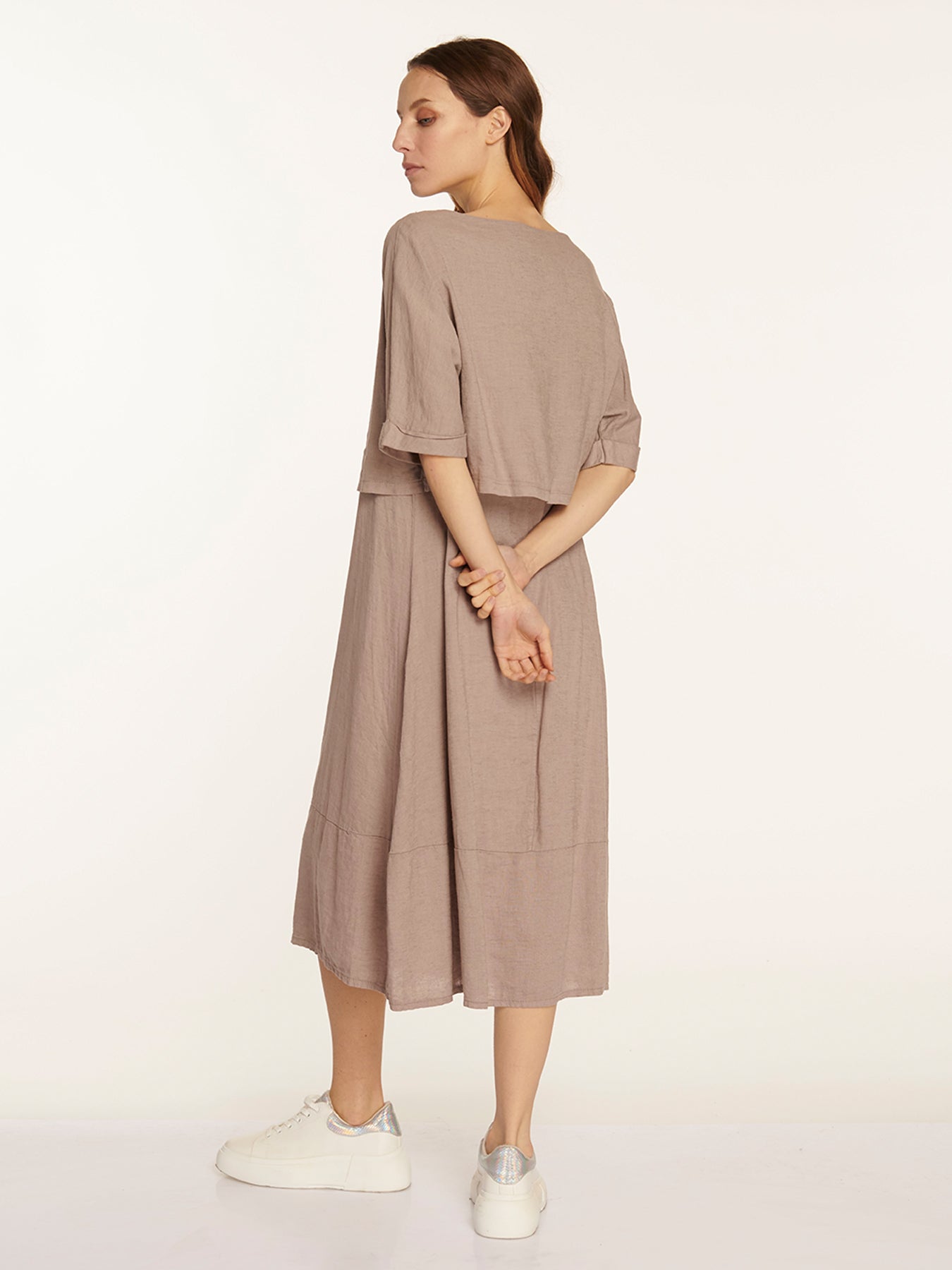 Vestido Lucrezia Taupe Leidiró