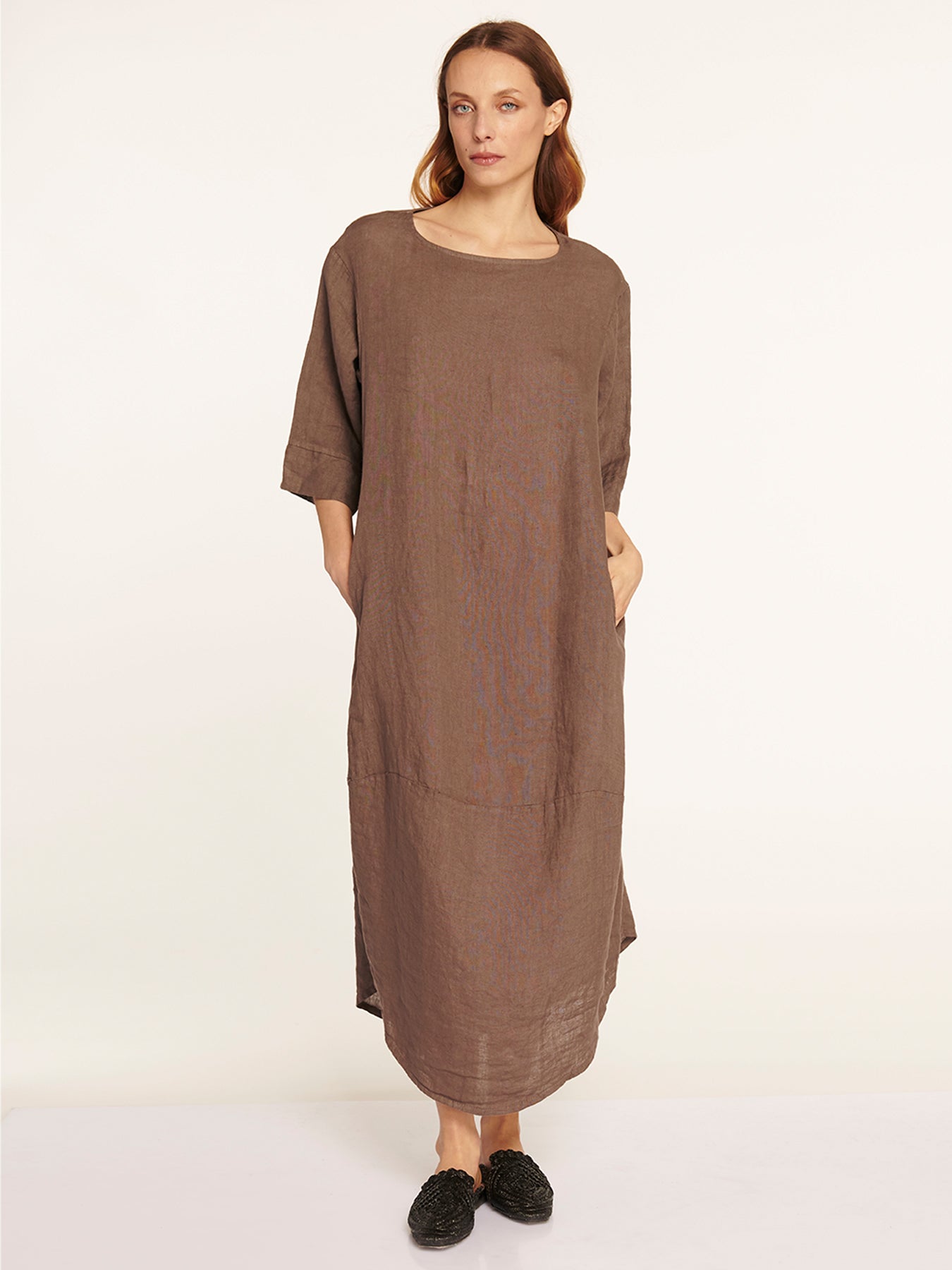 Vestido Gemma Fango Leidiró
