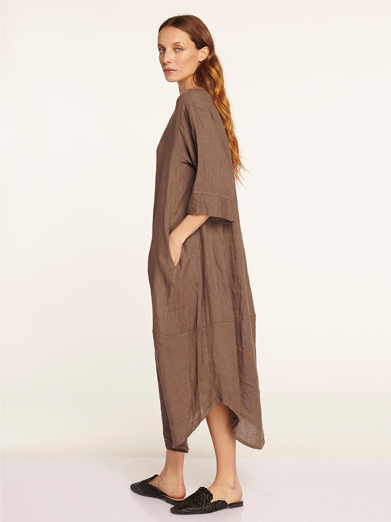 Vestido Gemma Fango Leidiró