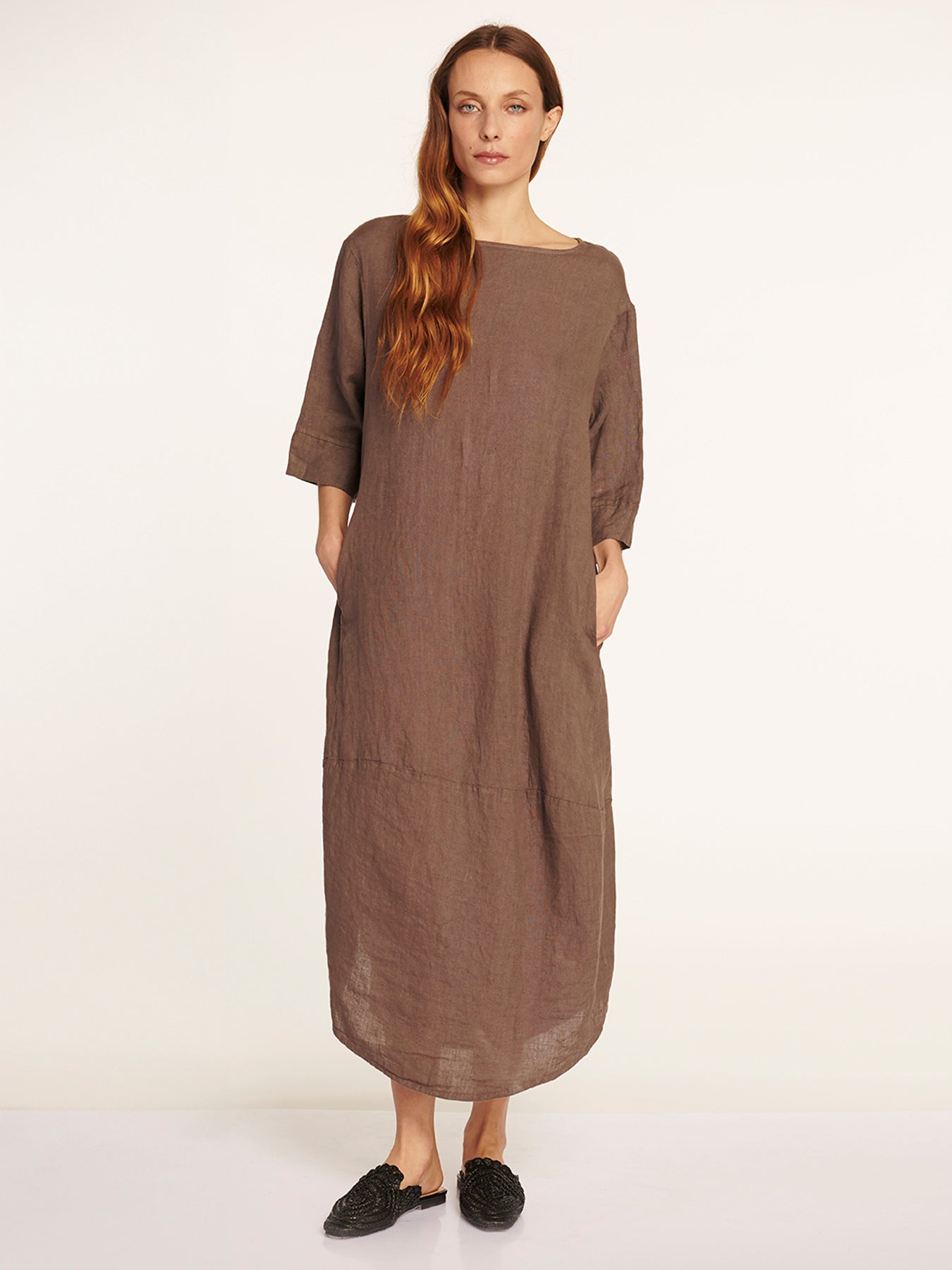 Vestido Gemma Fango Leidiró