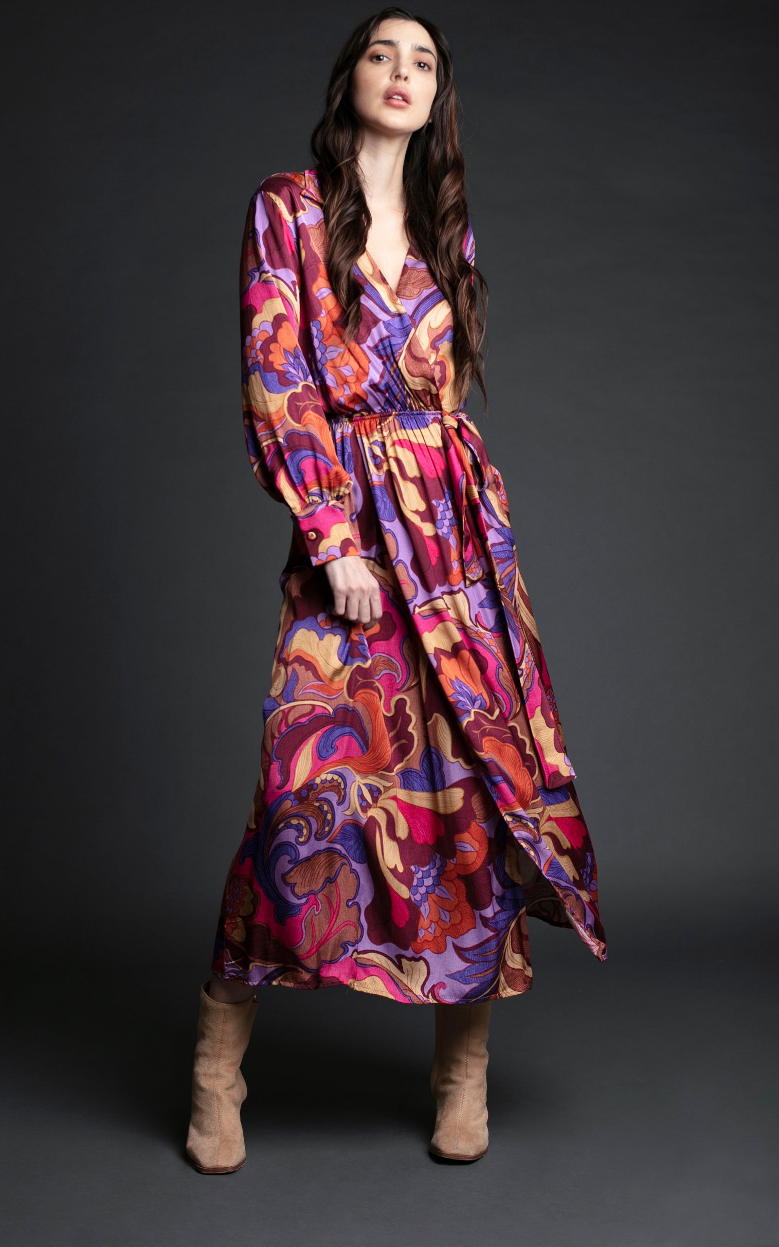 VESTIDO VIOLA FUCSIA