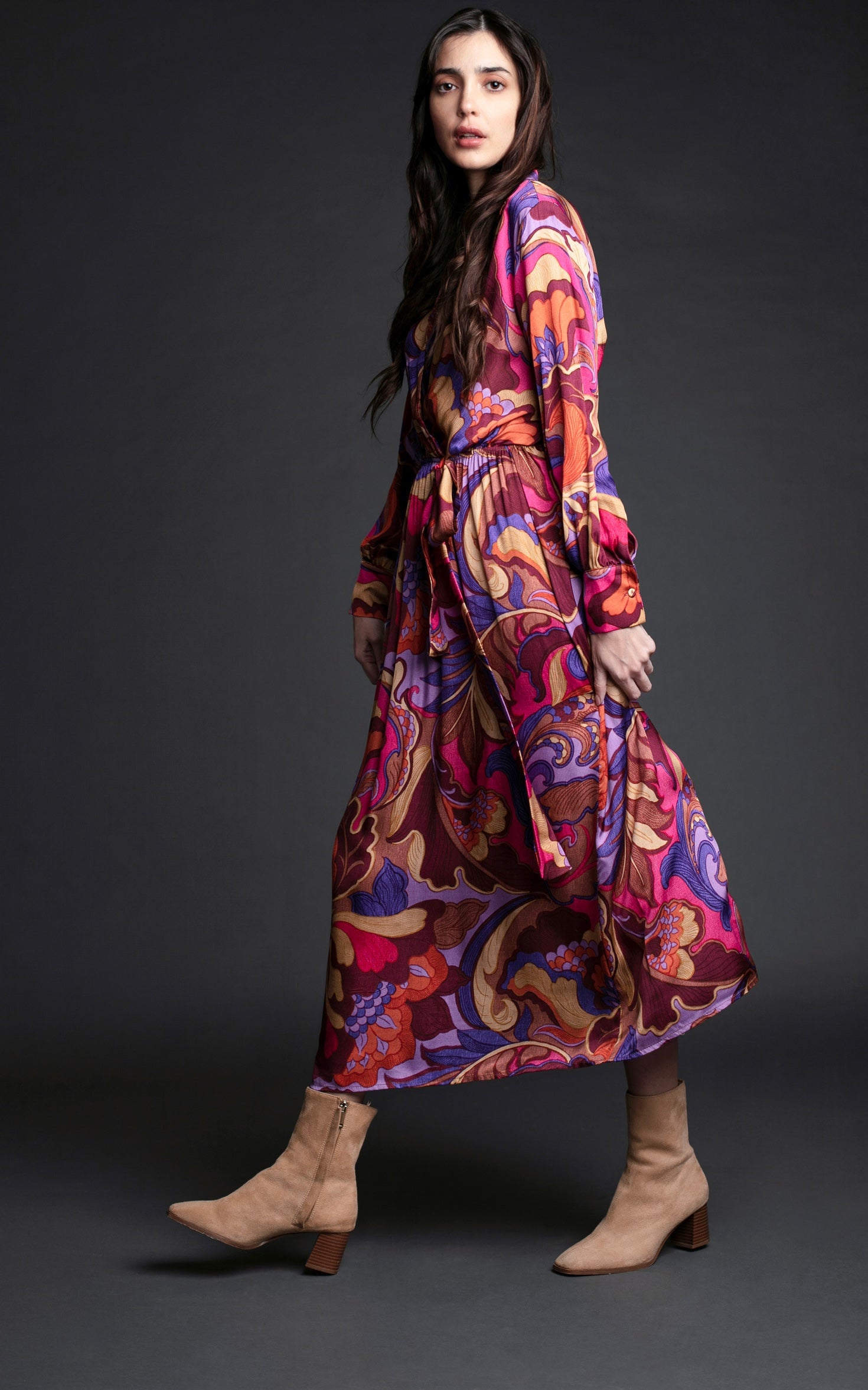 VESTIDO VIOLA FUCSIA