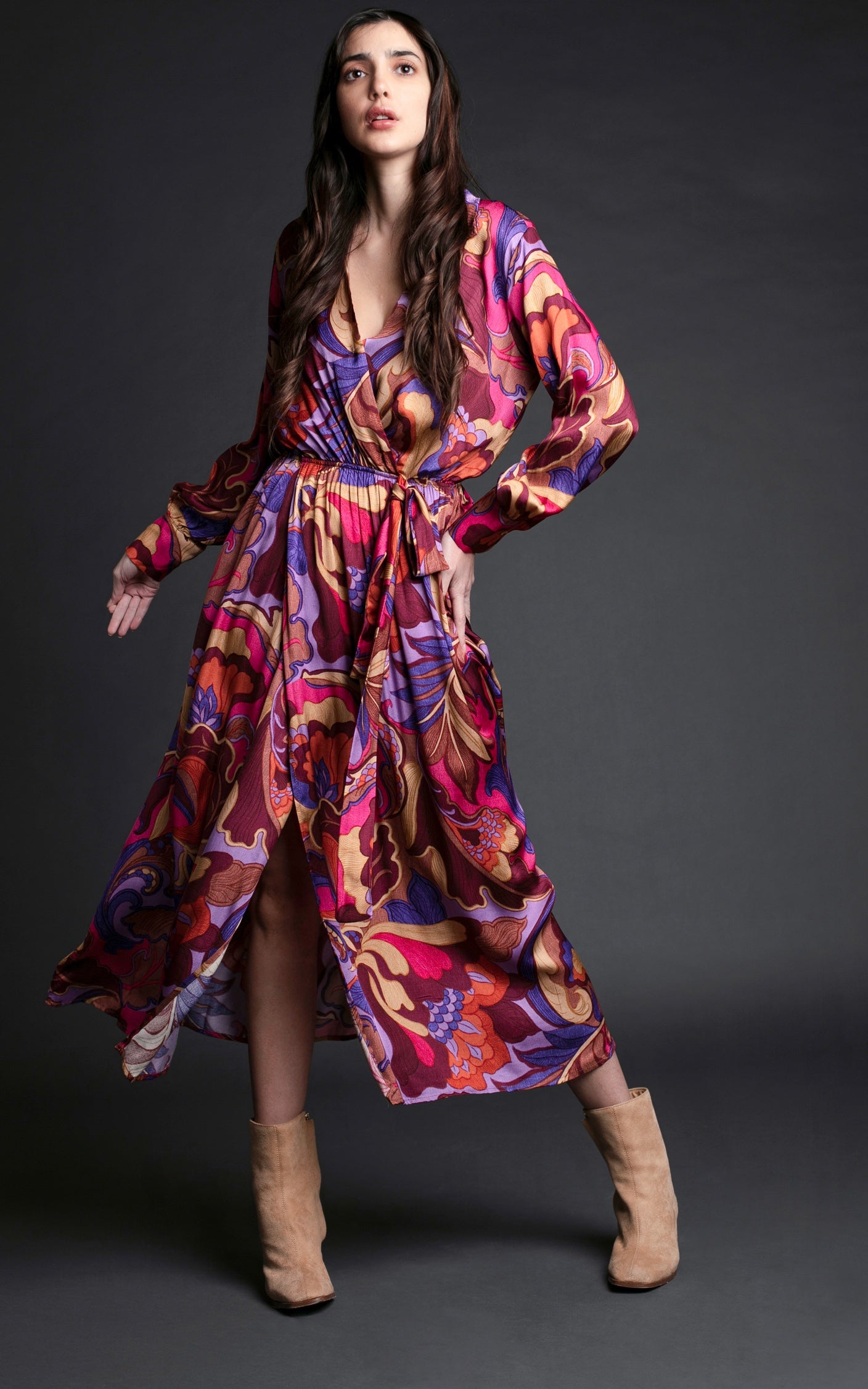 VESTIDO VIOLA FUCSIA