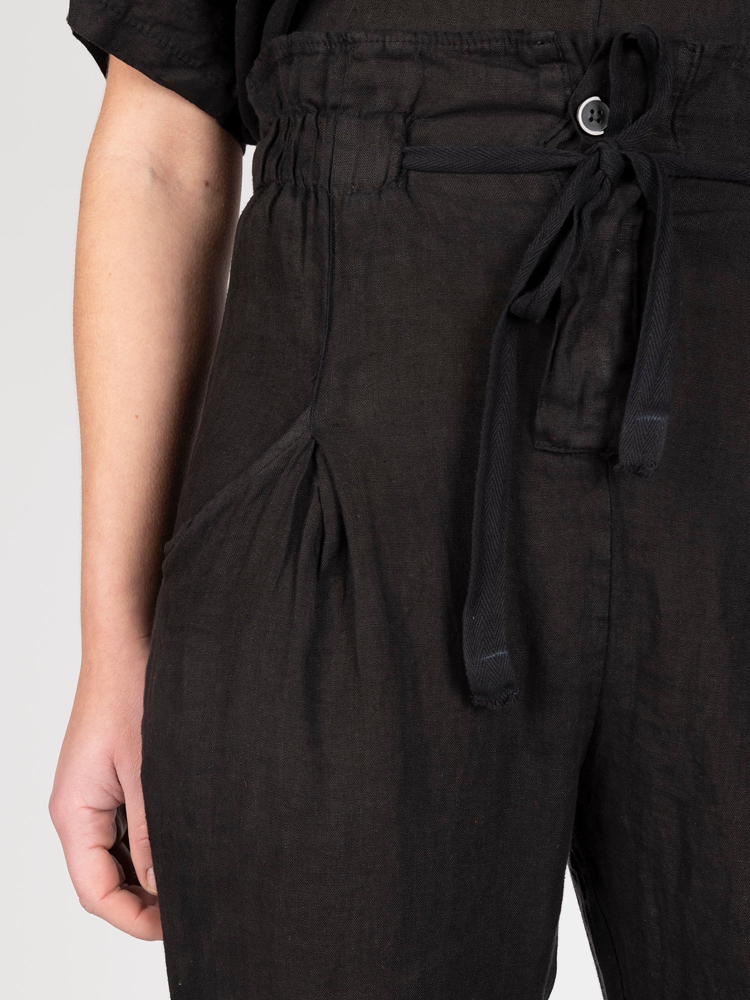 Pantalon Lino Negro Leidiro