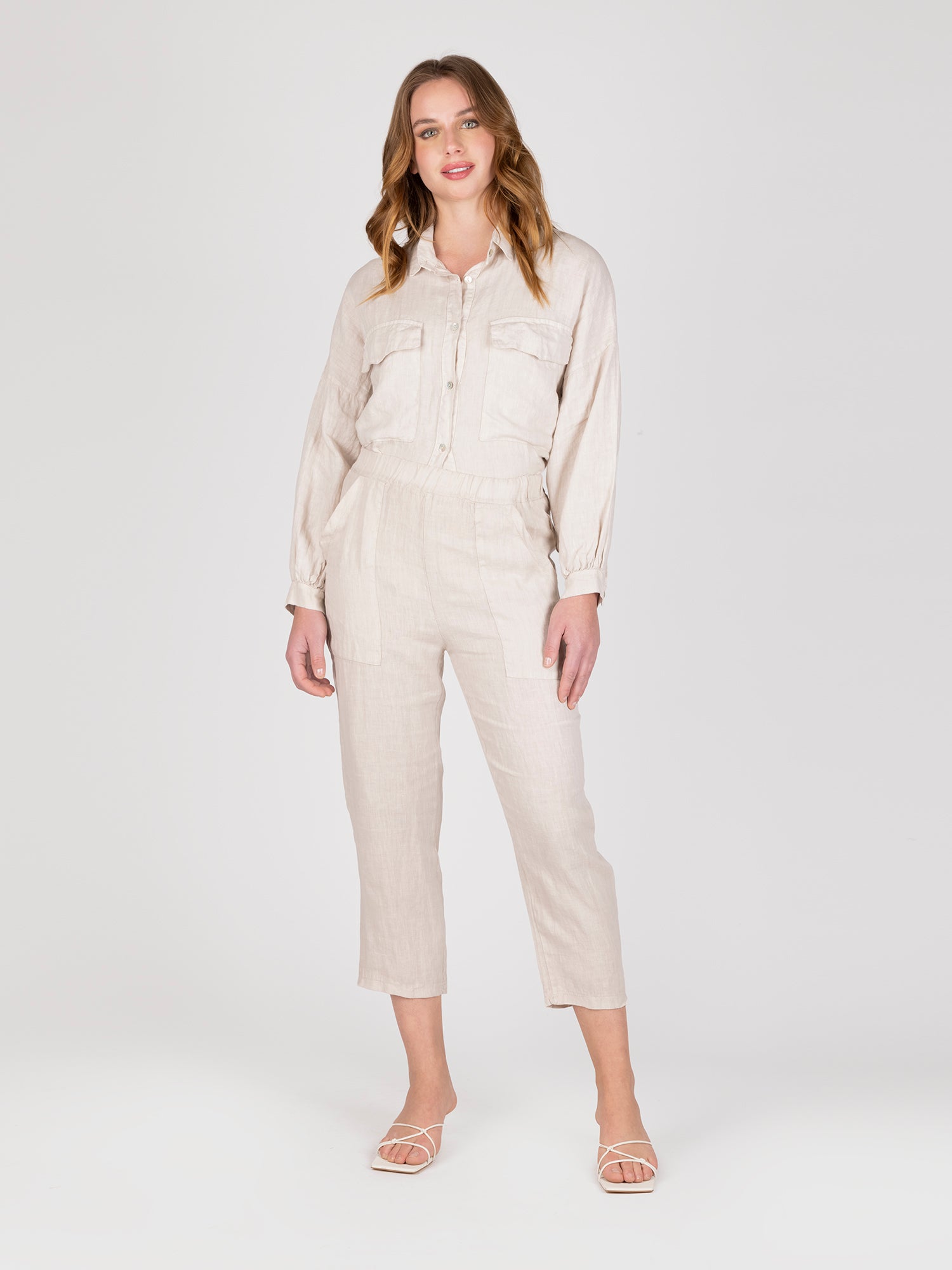 Bombacho Lino Beige Leidiro
