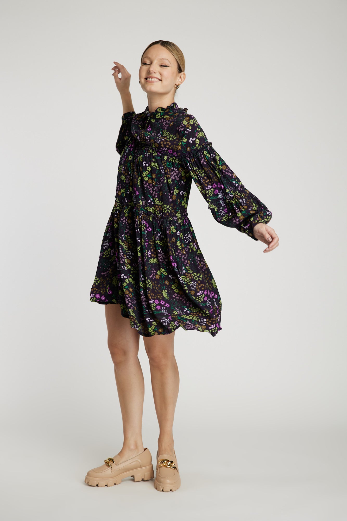 VESTIDO FIORI VIOLA LEIDIRÓ