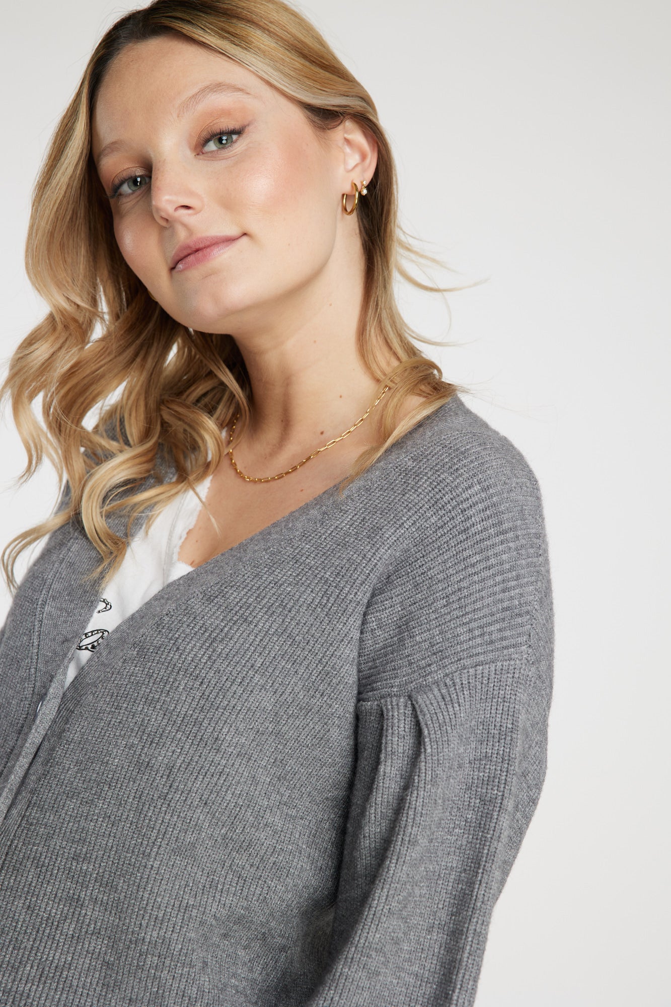 Cárdigan gris Leidiró