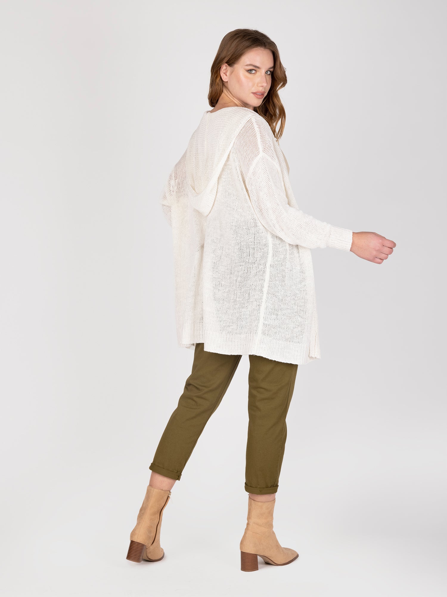 Cardigan Lino Marfil Leidiro