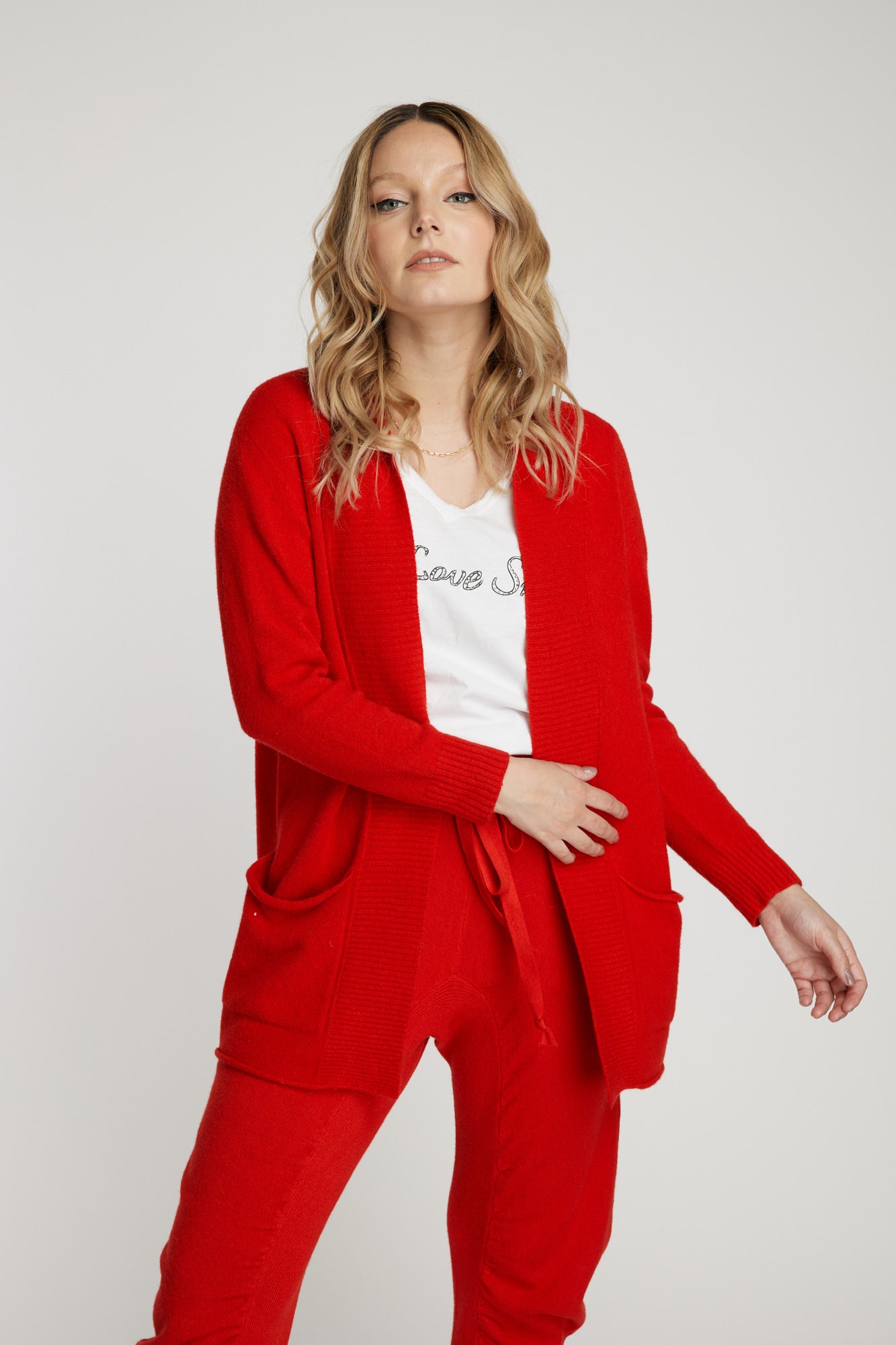 CARDIGAN ROSSO LEIDIRÓ