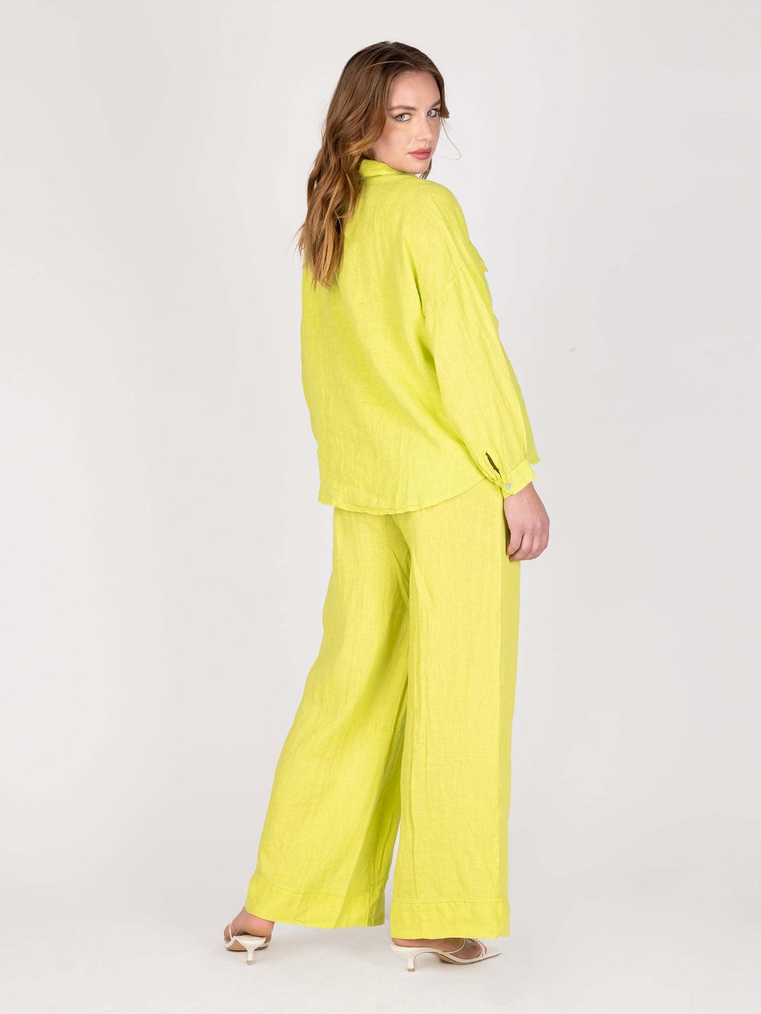 Blusa Lino Pistacho Leidiro