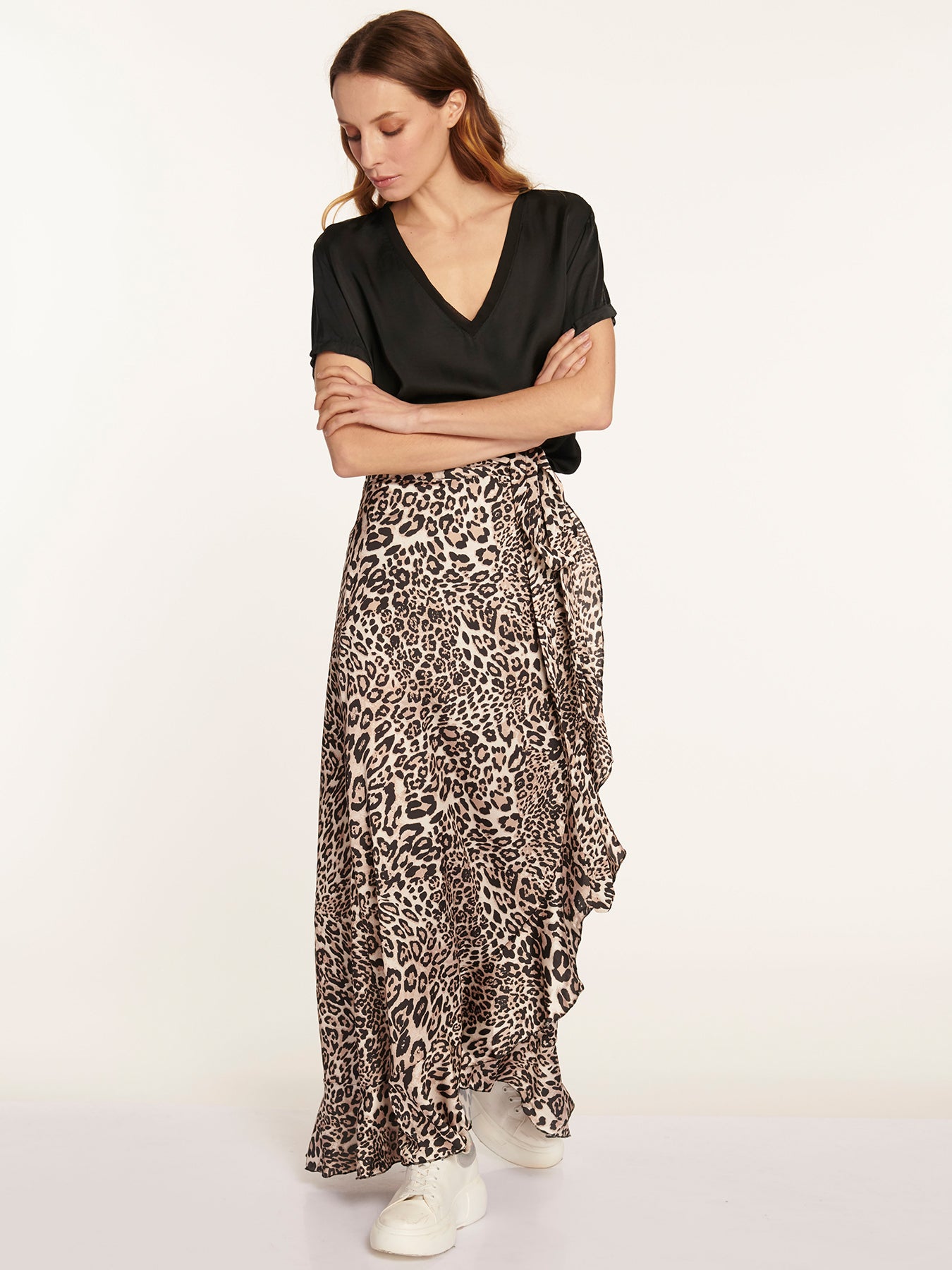 Falda Celestina Leopardo Leidiró