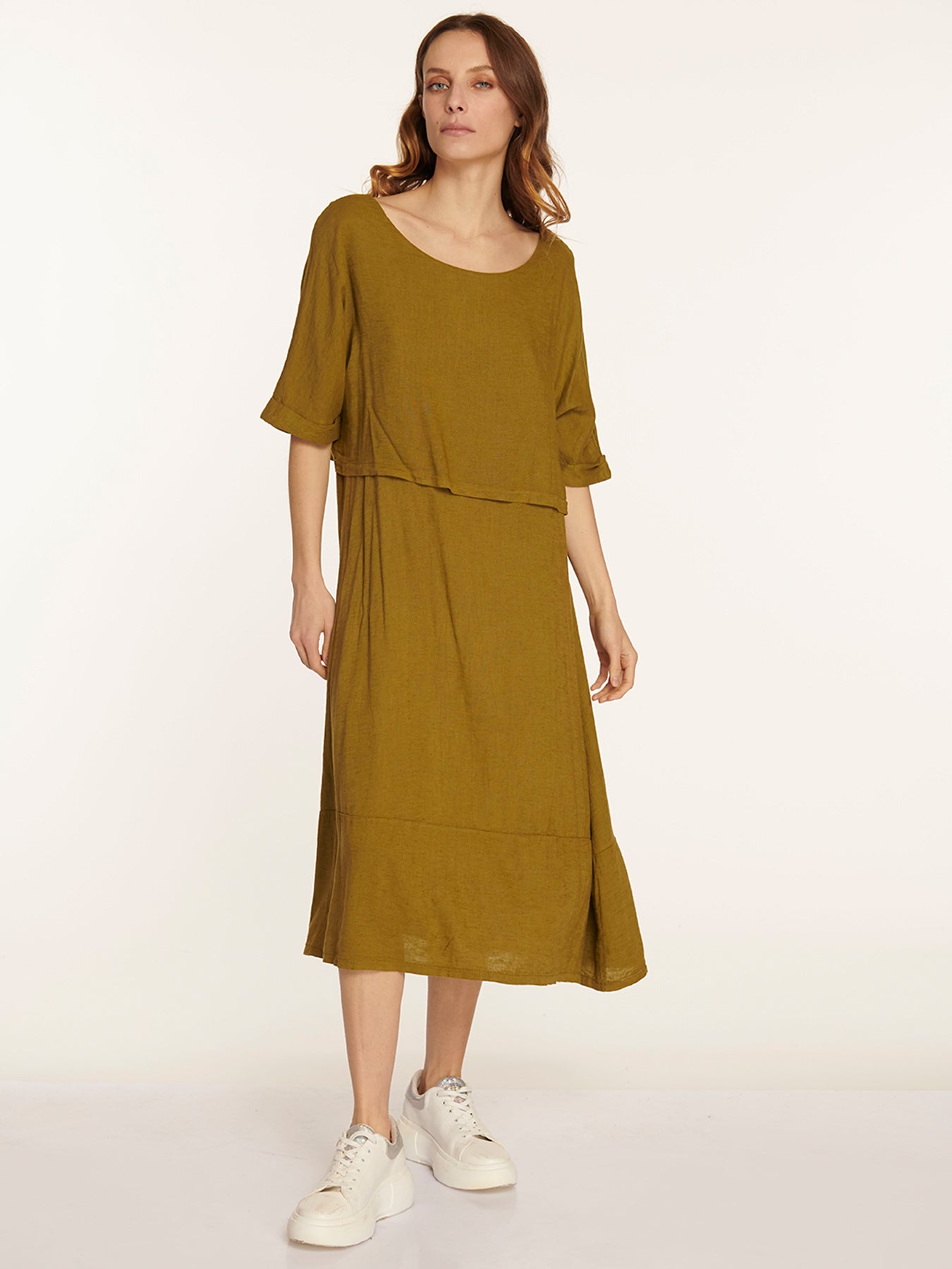 Vestido Lucrezia Oliva Leidiró