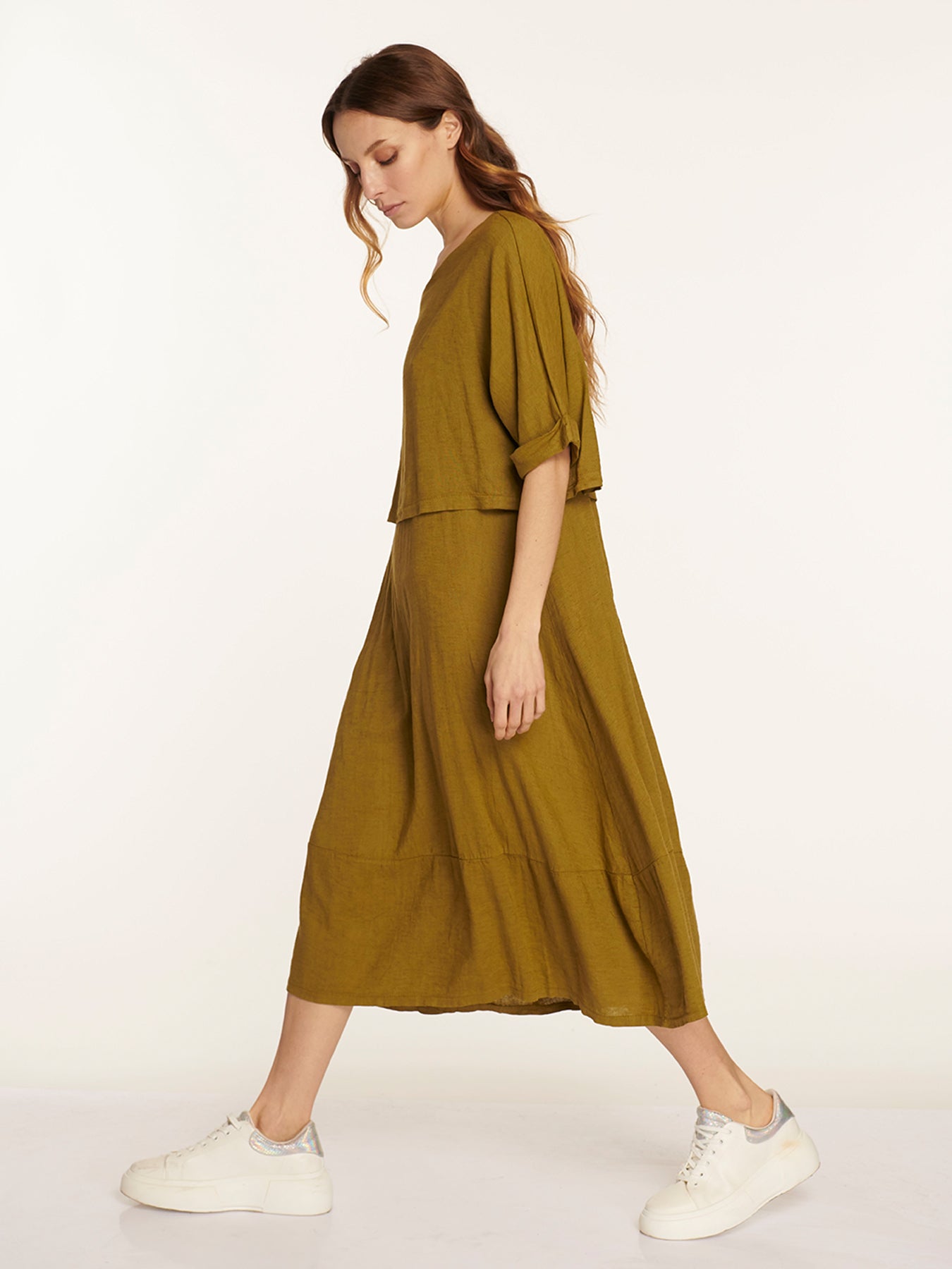 Vestido Lucrezia Oliva Leidiró