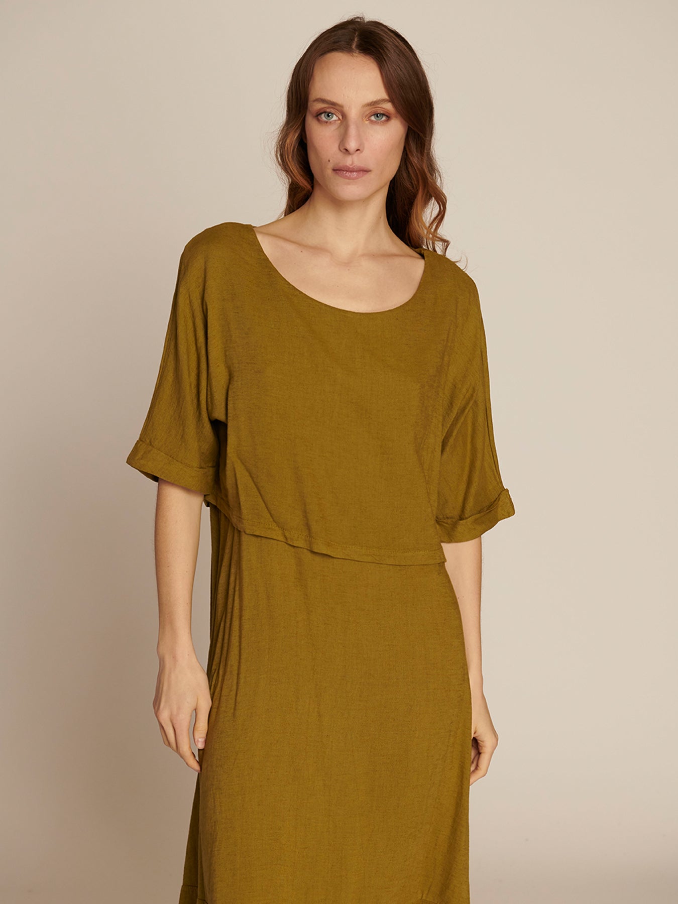 Vestido Lucrezia Oliva Leidiró