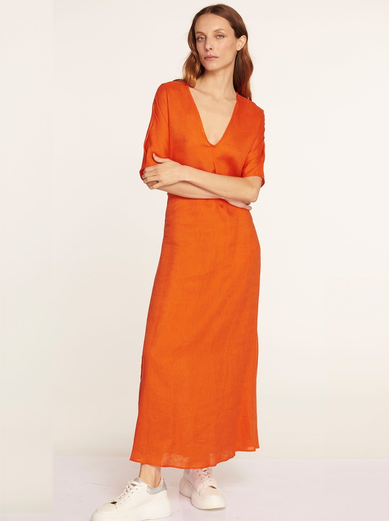 Vestido Amadea Naranjo Leidiró