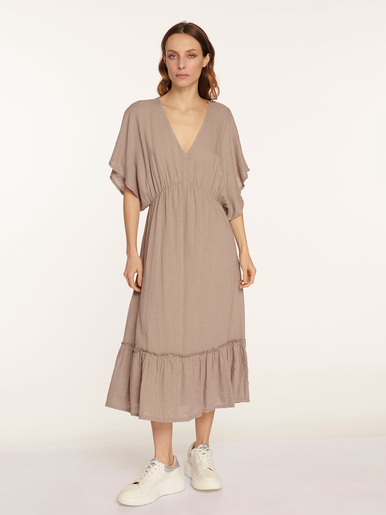 Vestido Mirabella Taupe Leidiró