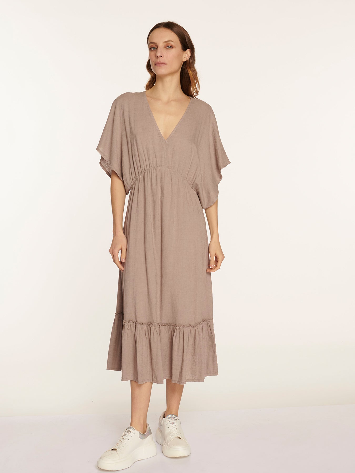 Vestido Mirabella Taupe Leidiró