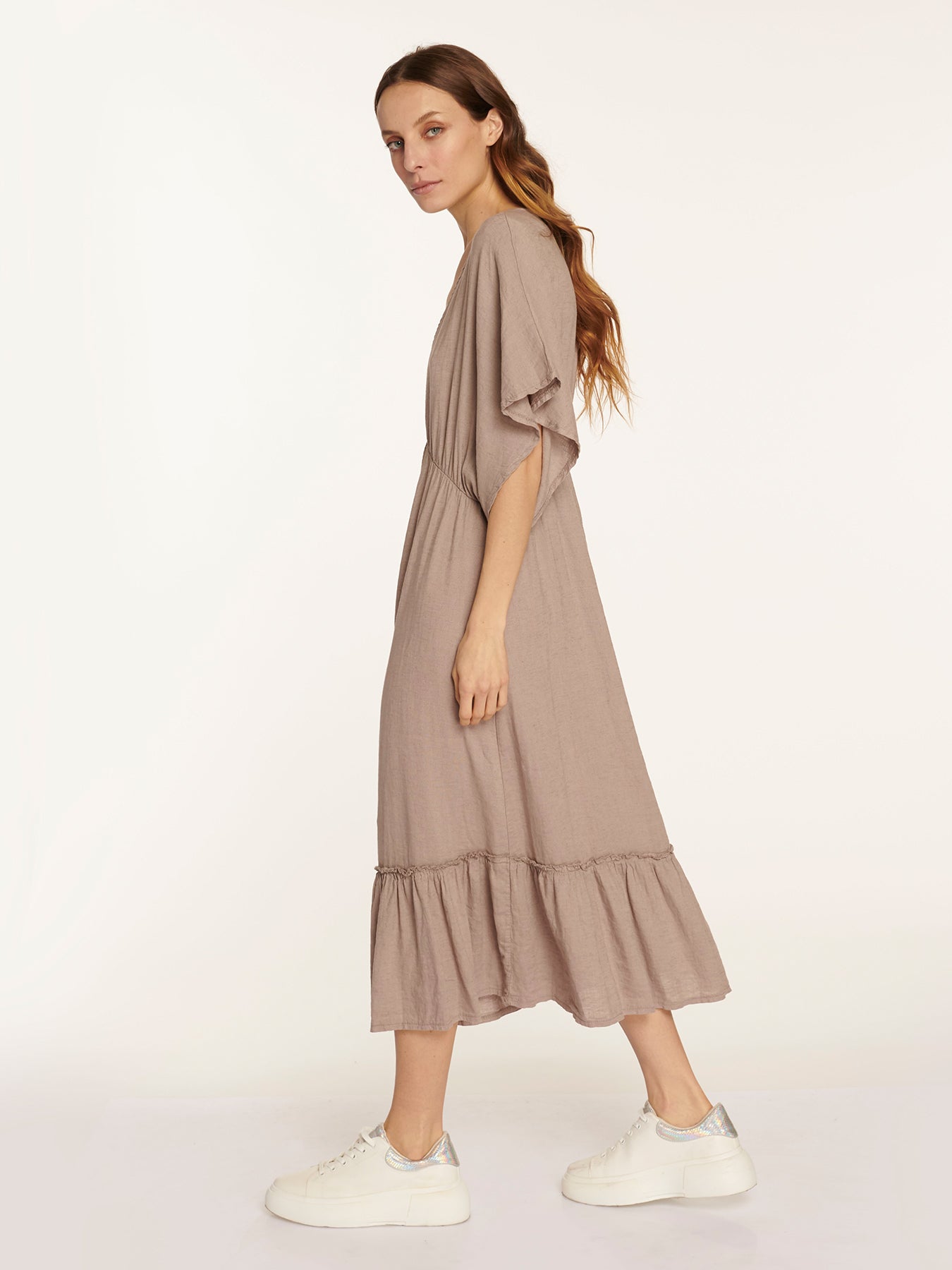 Vestido Mirabella Taupe Leidiró