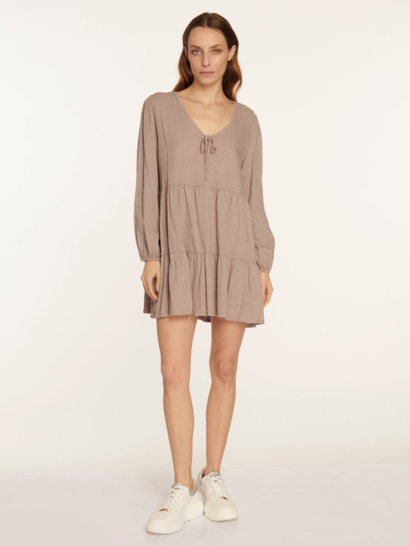 Vestido Caterina Taupe Leidiró