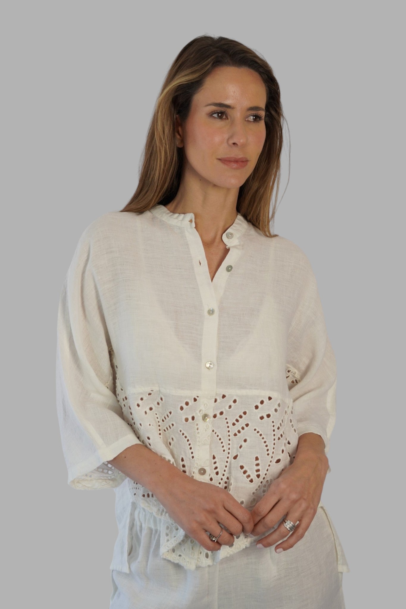 Blusa Alessia Blanco Leidiró